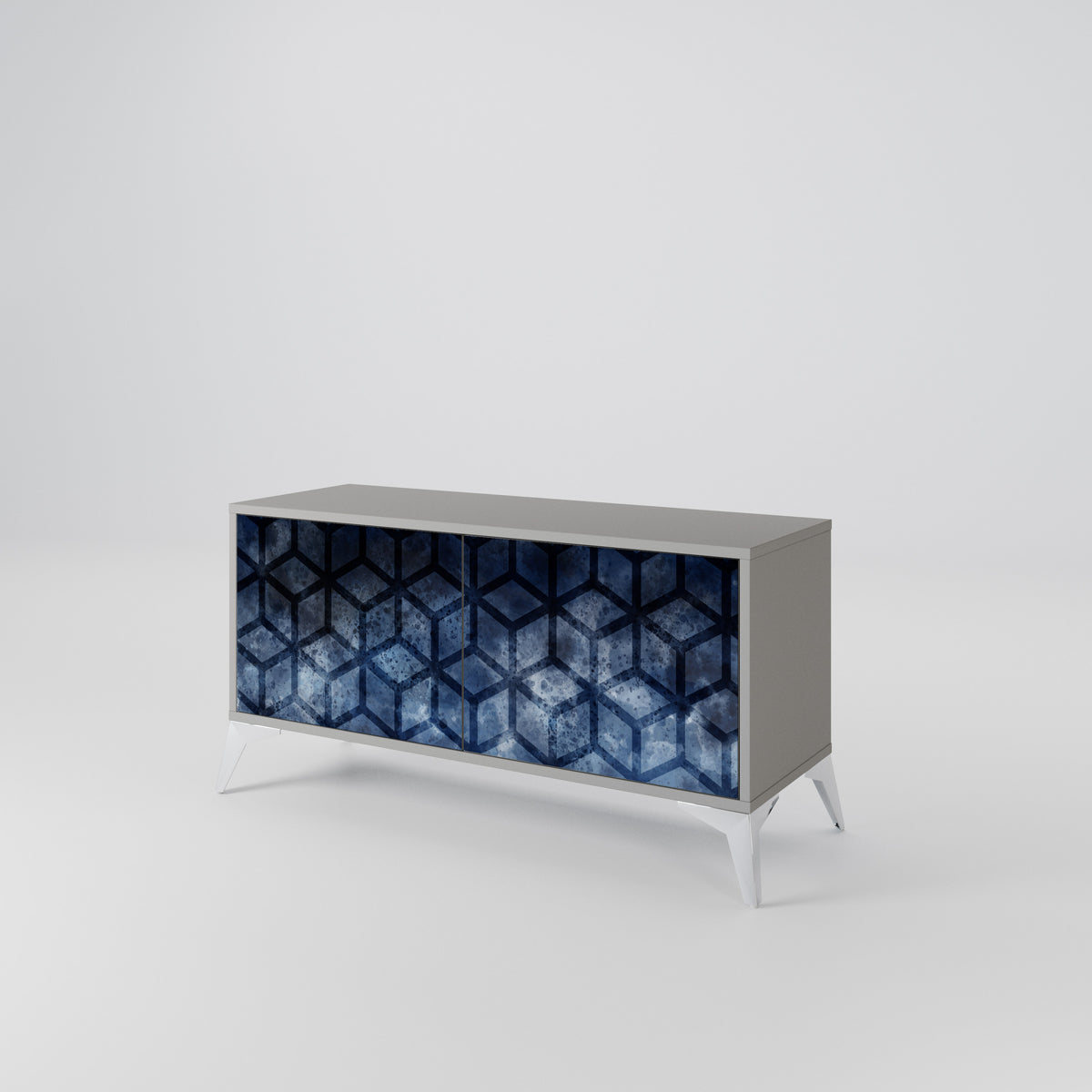 CUBIC MIST Kompaktes 2-türiges TV-Lowboard