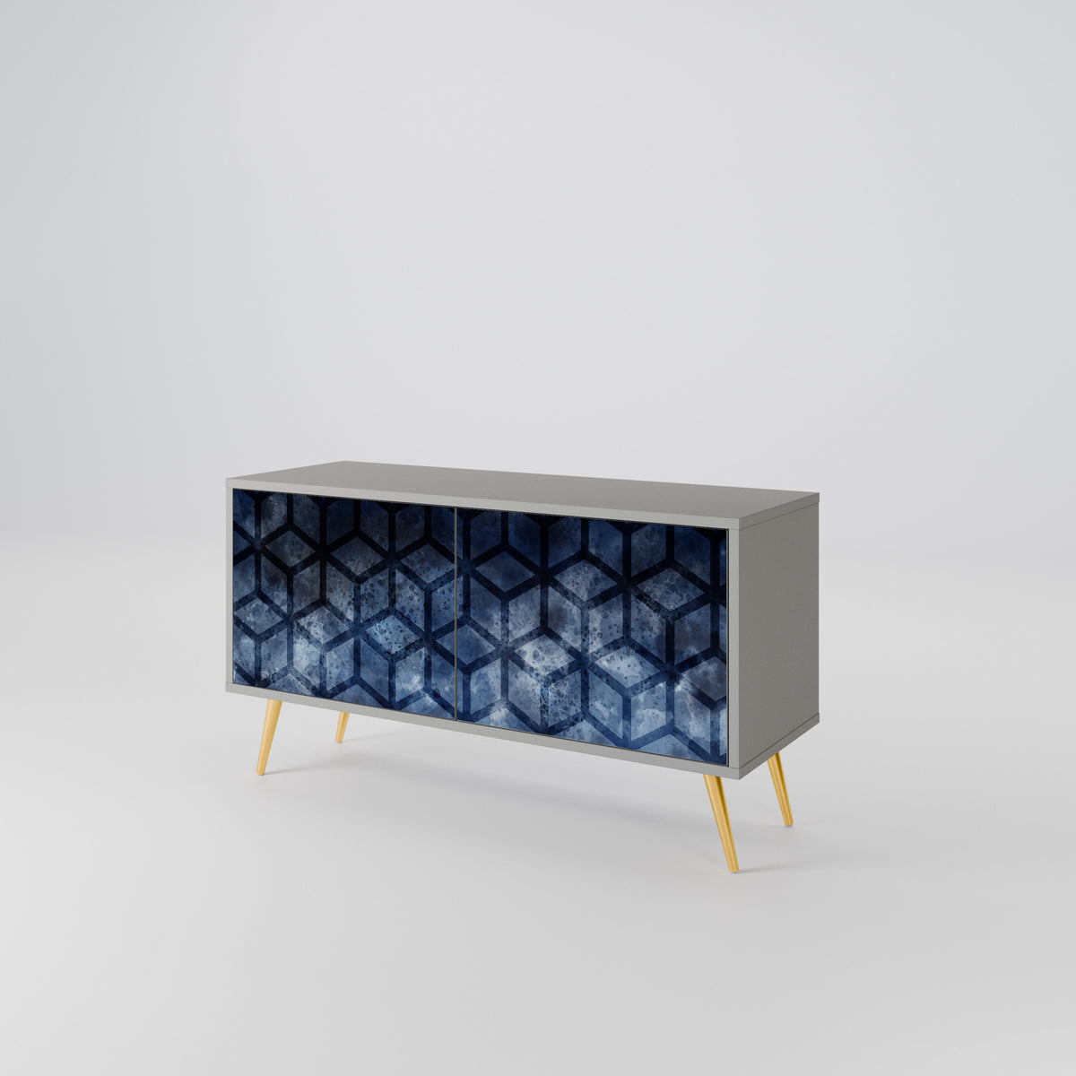 CUBIC MIST Kompaktes 2-türiges TV-Lowboard