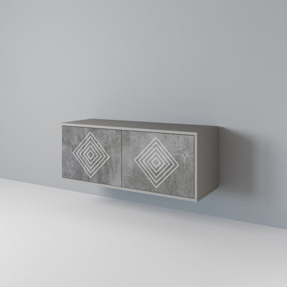 POLYGONAL ARTISTRY Kompaktes 2-türiges TV-Lowboard