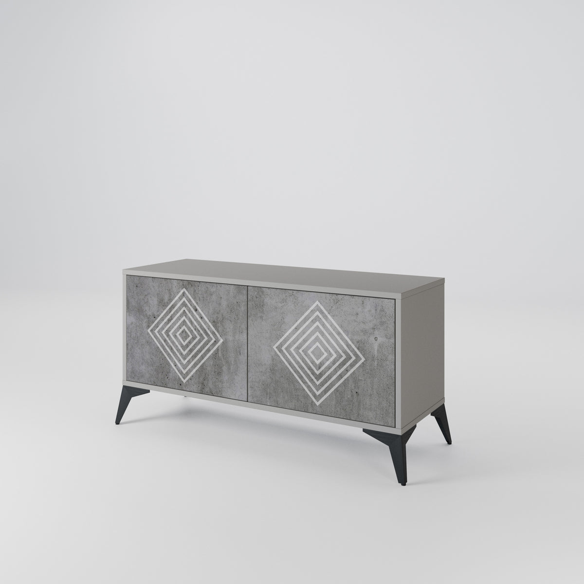 POLYGONAL ARTISTRY Kompaktes 2-türiges TV-Lowboard