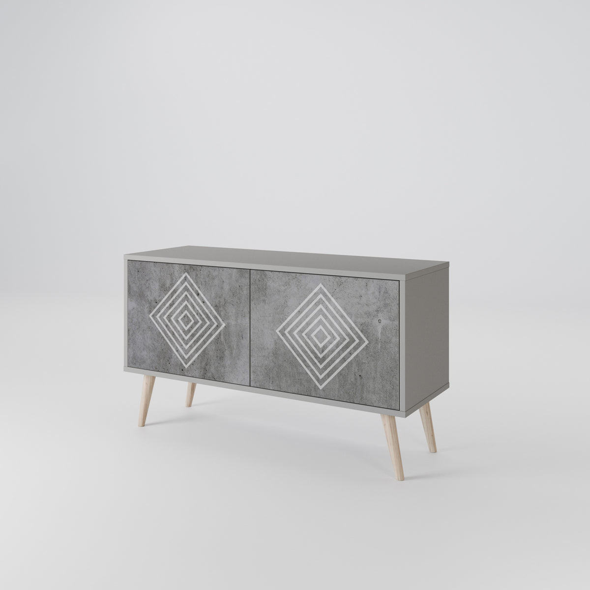 POLYGONAL ARTISTRY Kompaktes 2-türiges TV-Lowboard