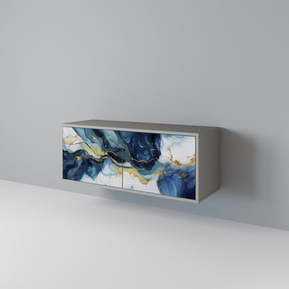 INKY MARBLE Kompaktes 2-türiges TV-Lowboard