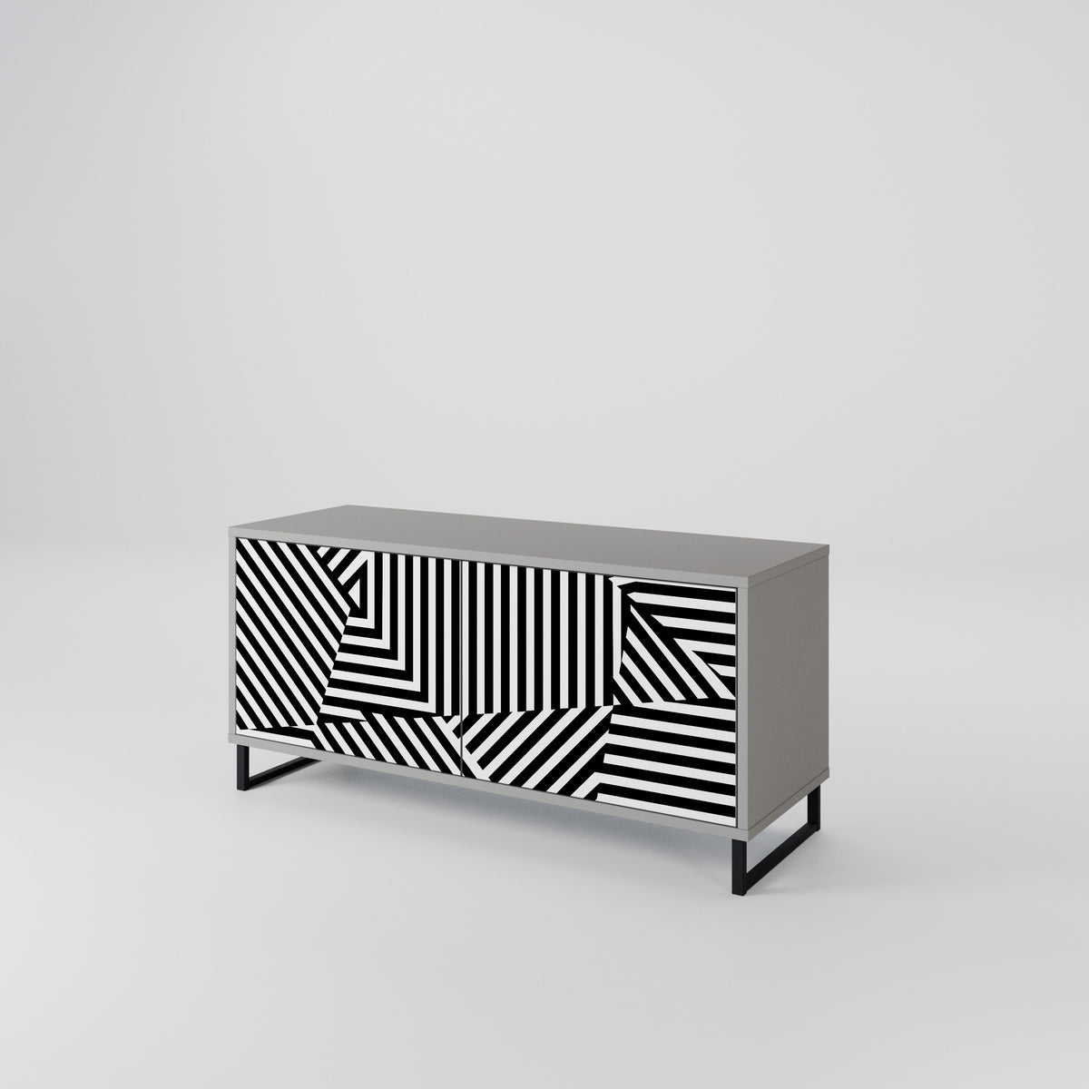 ILLUSIONARY LATTICE Kompaktes 2-türiges TV-Lowboard