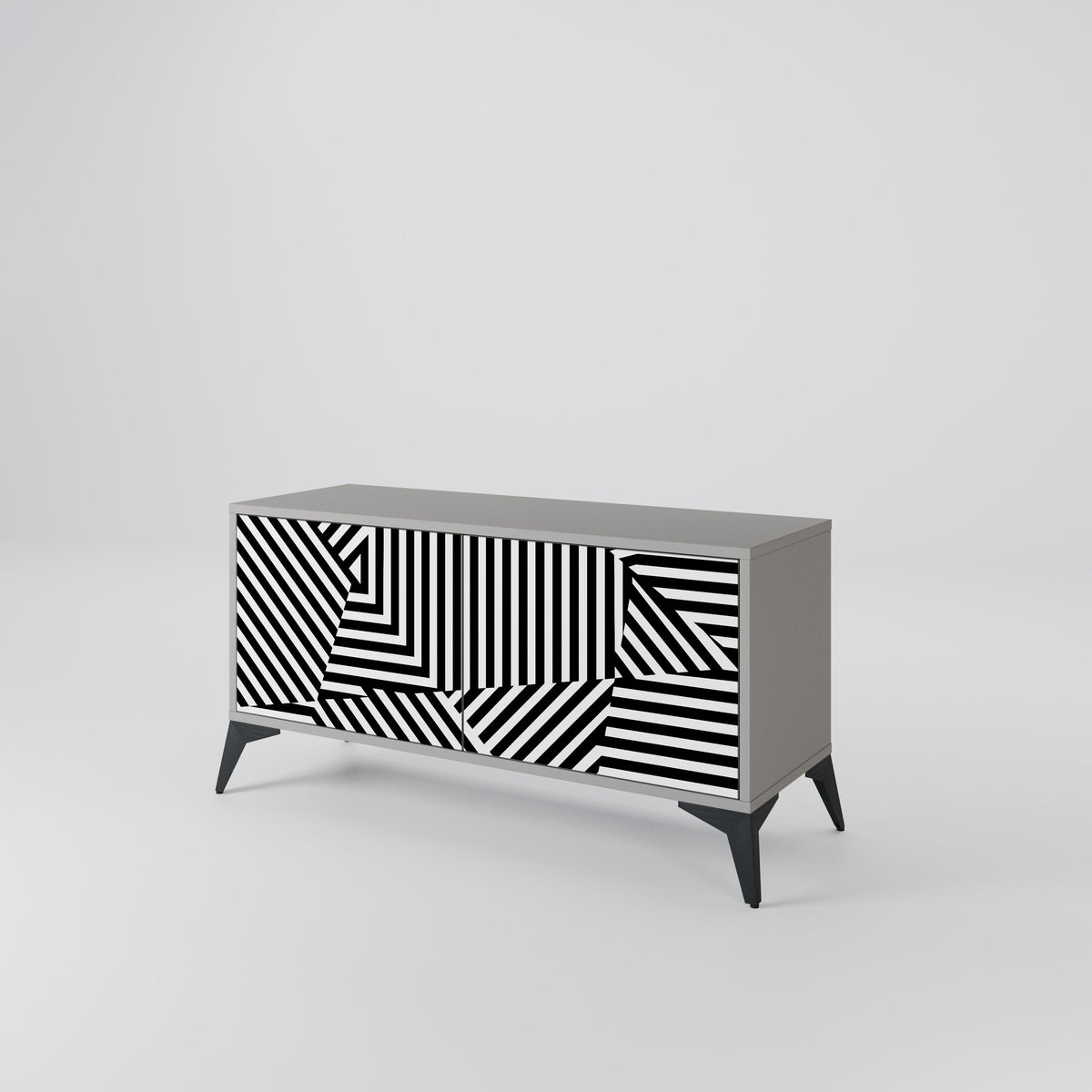 ILLUSIONARY LATTICE Kompaktes 2-türiges TV-Lowboard