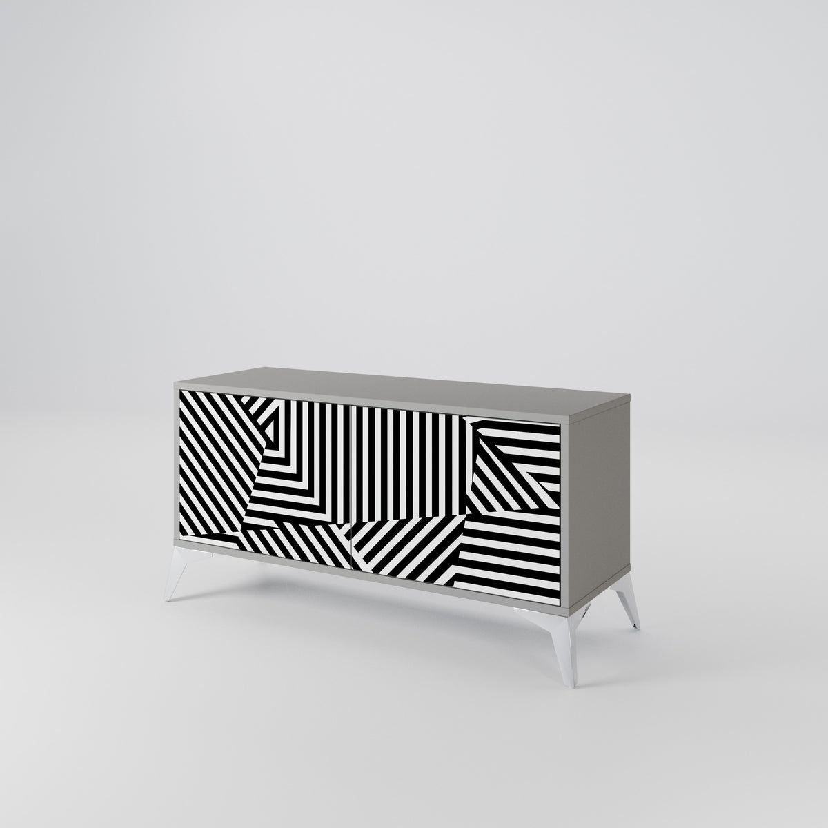 ILLUSIONARY LATTICE Kompaktes 2-türiges TV-Lowboard