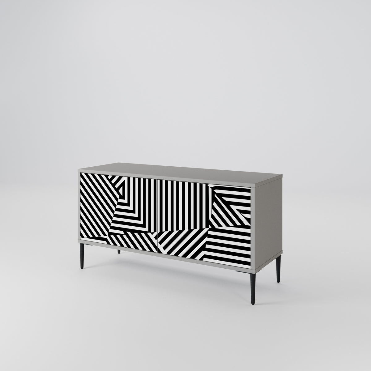 ILLUSIONARY LATTICE Kompaktes 2-türiges TV-Lowboard