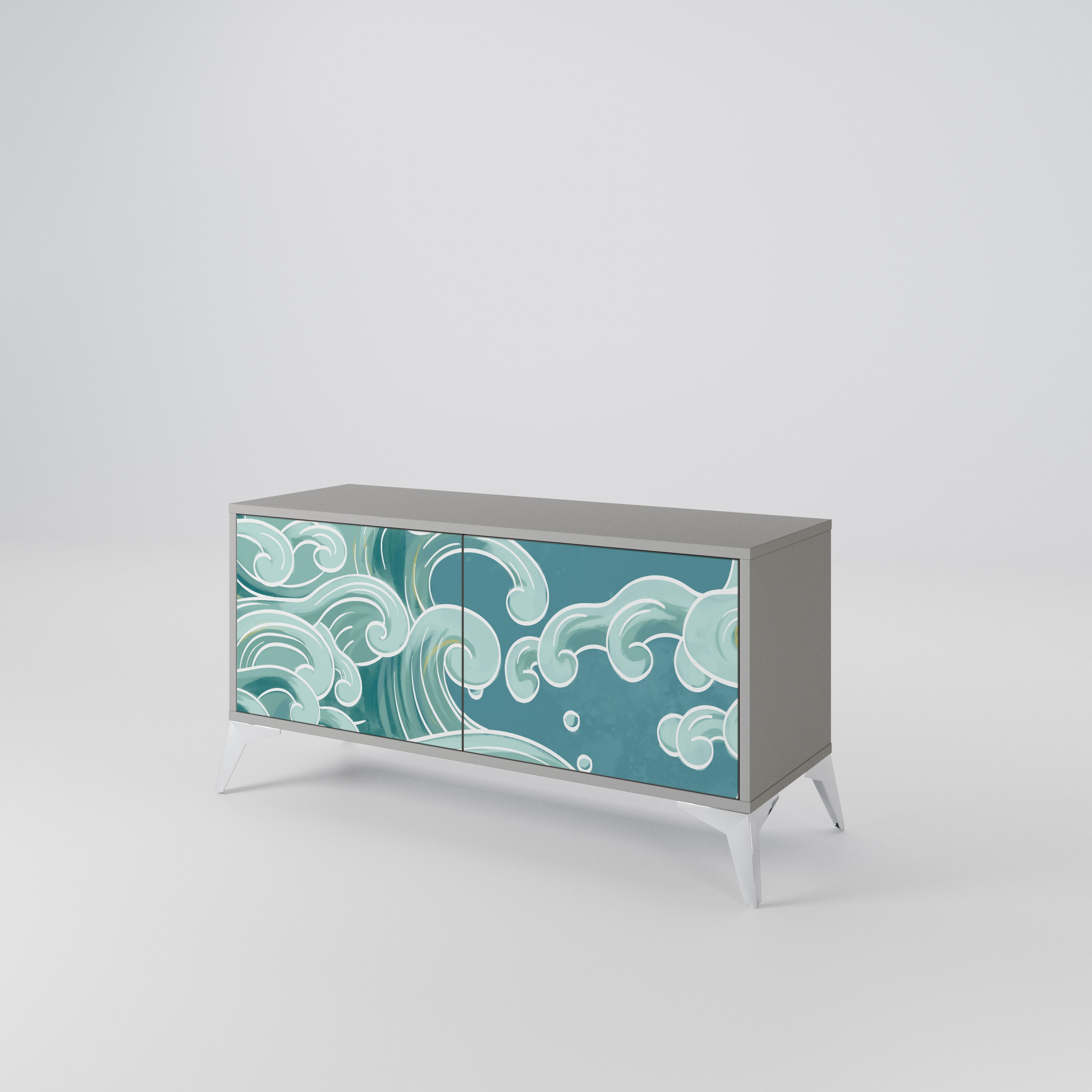 ASIAN SWAY Compact 2-Door TV Cabinet