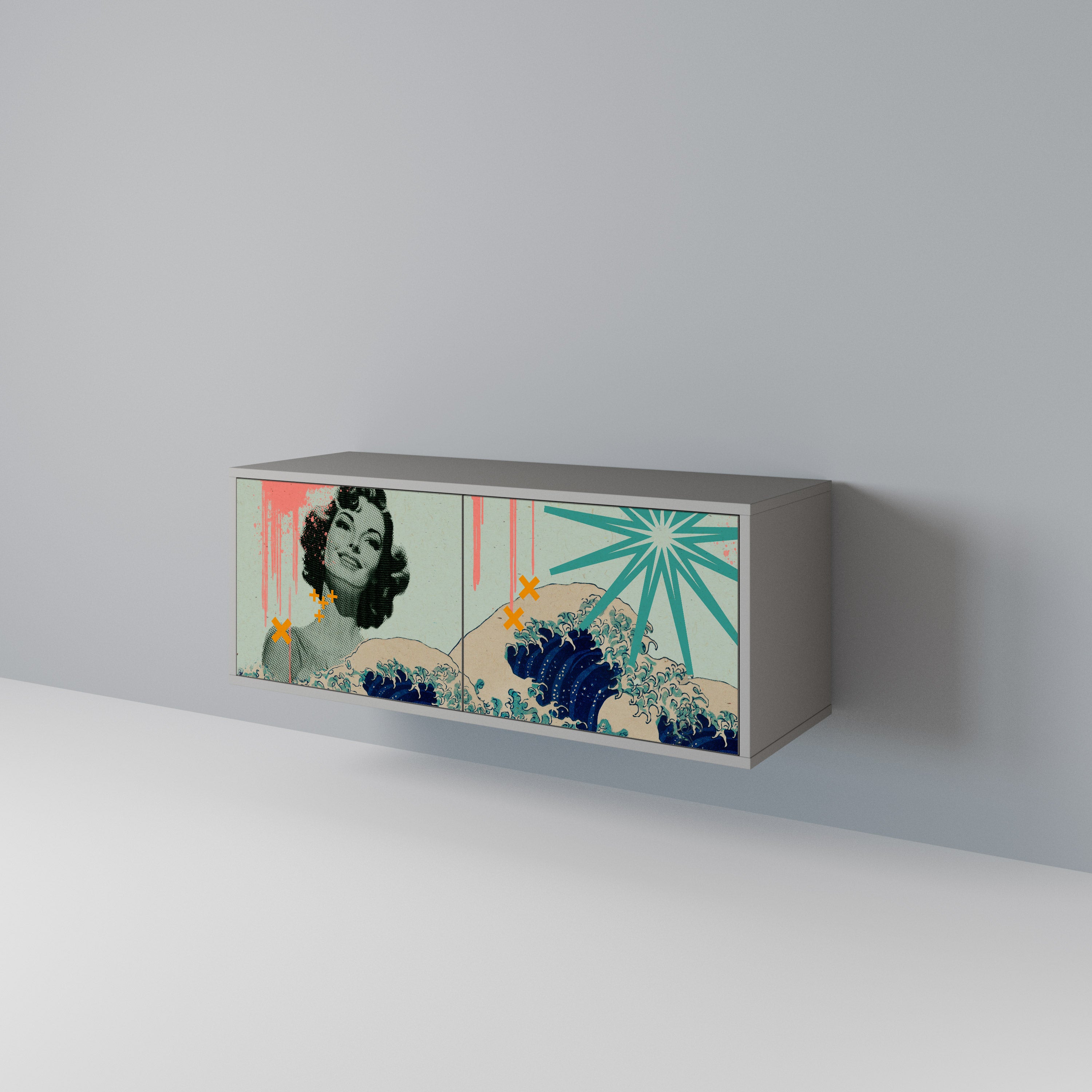 KANAGAWA BEAUTY Kompaktes 2-türiges TV-Lowboard