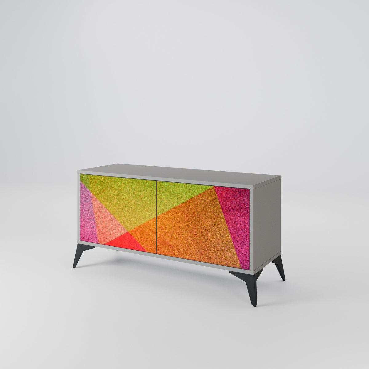 VIVID GEOMETRY Kompaktes 2-türiges TV-Lowboard