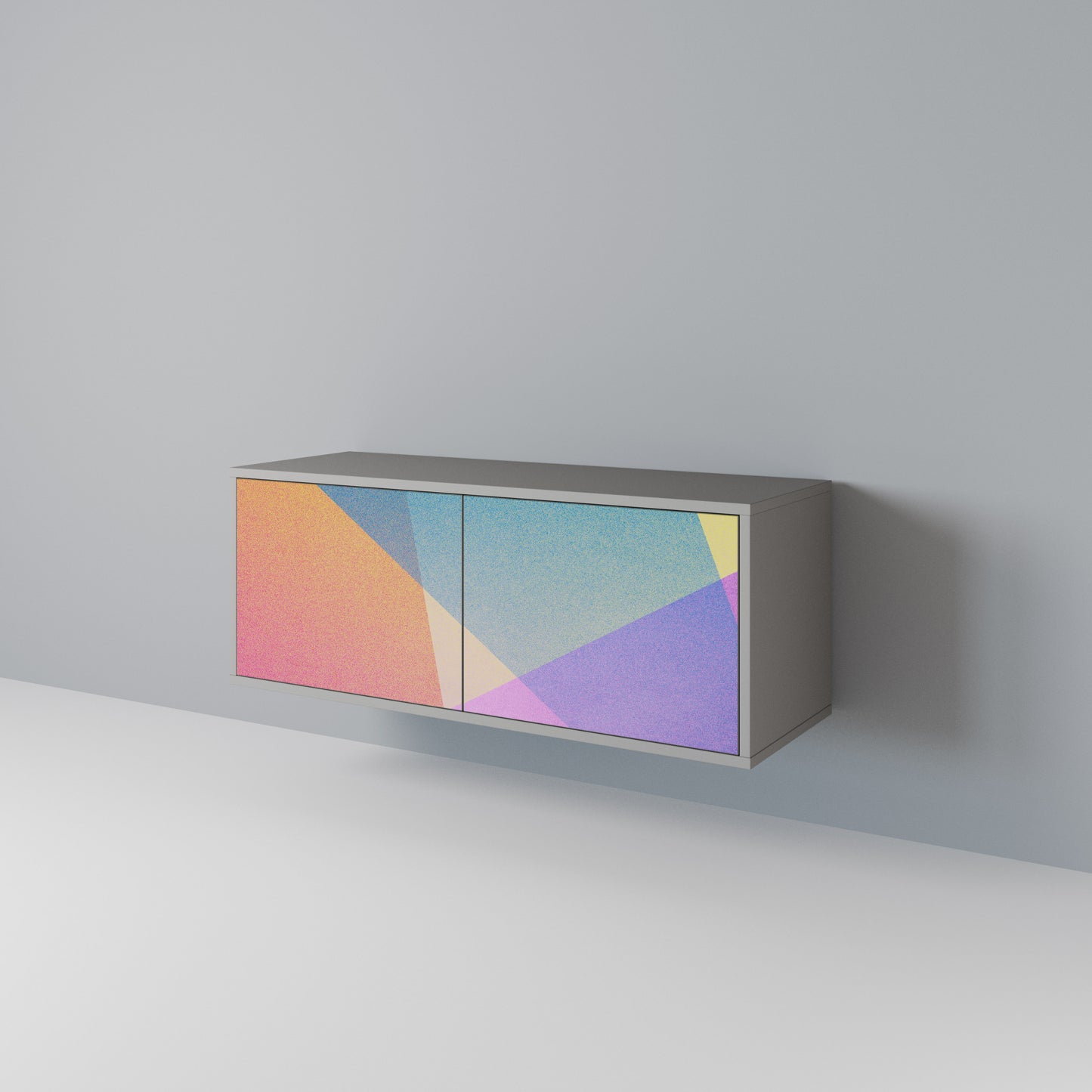 BRIGHT GEOMETRY Kompaktes 2-türiges TV-Lowboard