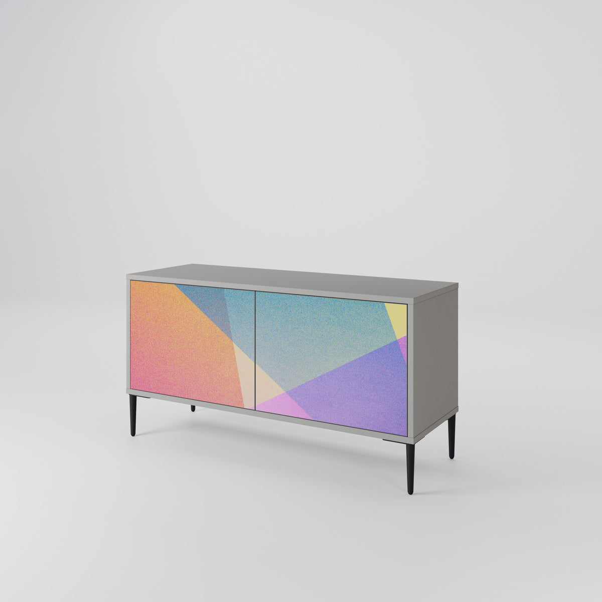 BRIGHT GEOMETRY Kompaktes 2-türiges TV-Lowboard