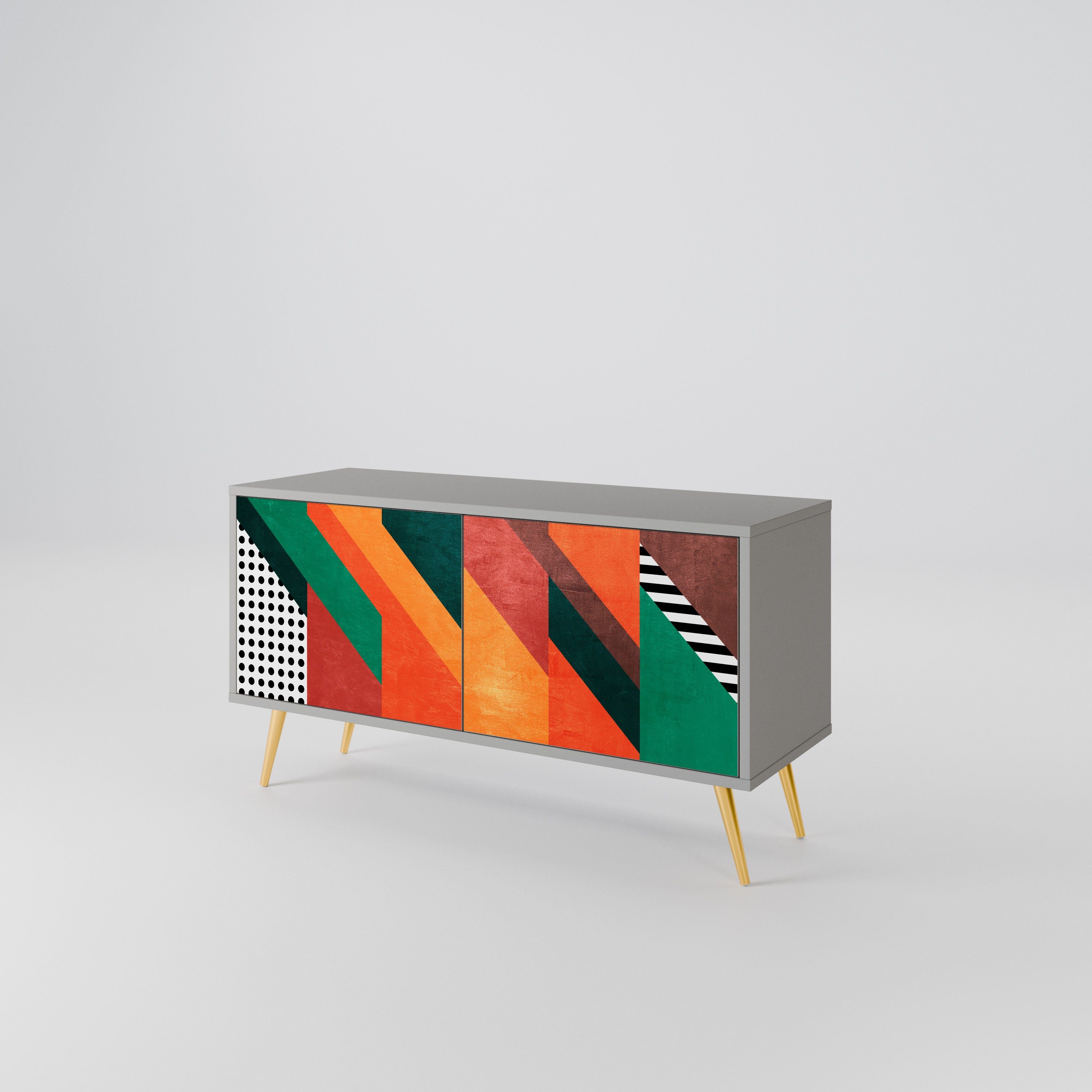 MAKESHIFT ARTISTRY Compact 2-Door TV Cabinet