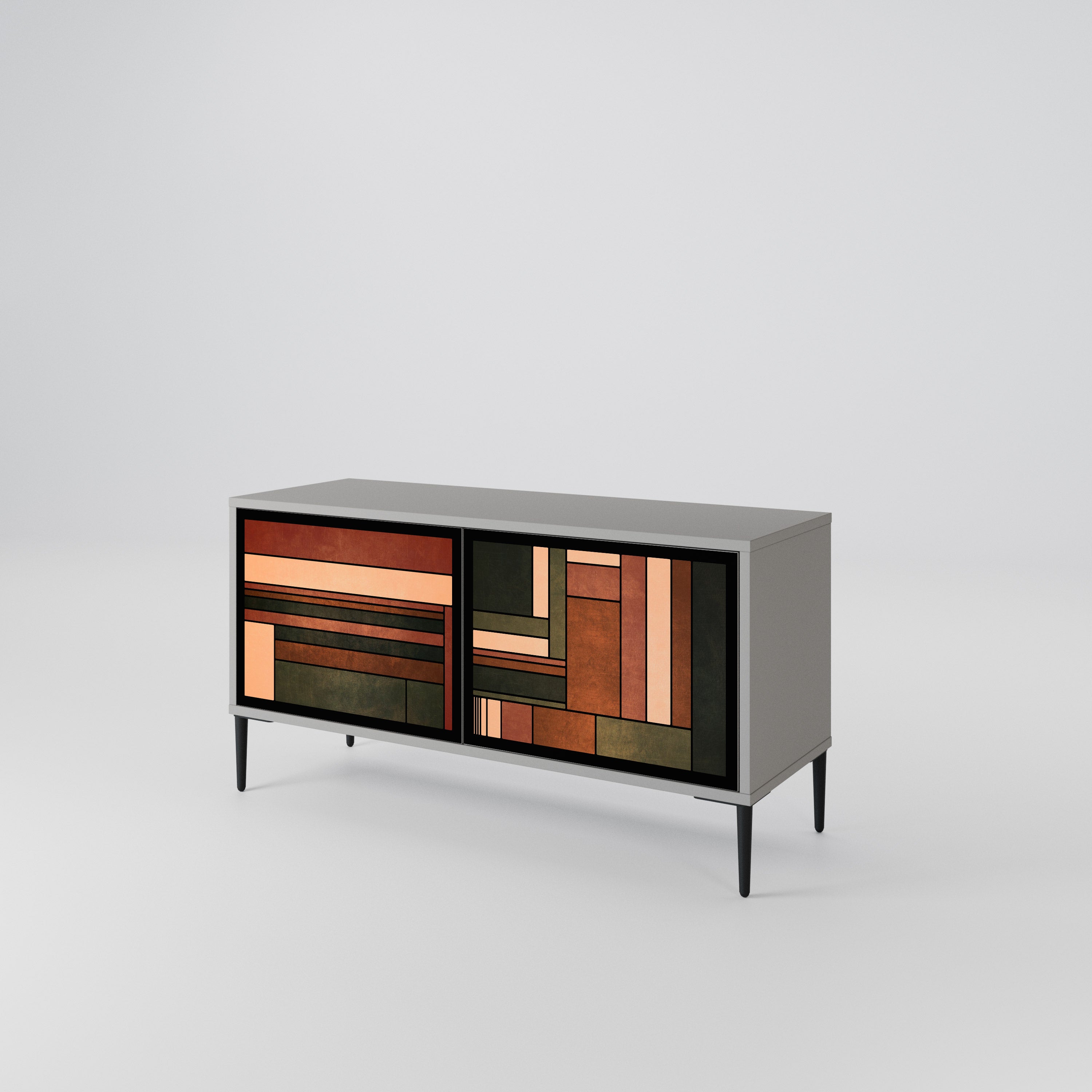 FIGURES OF NATURE Compact 2-Door TV Cabinet