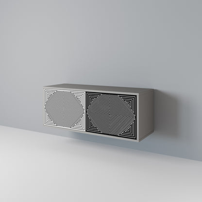 POLYGON ILLUSION Kompaktes 2-türiges TV-Lowboard