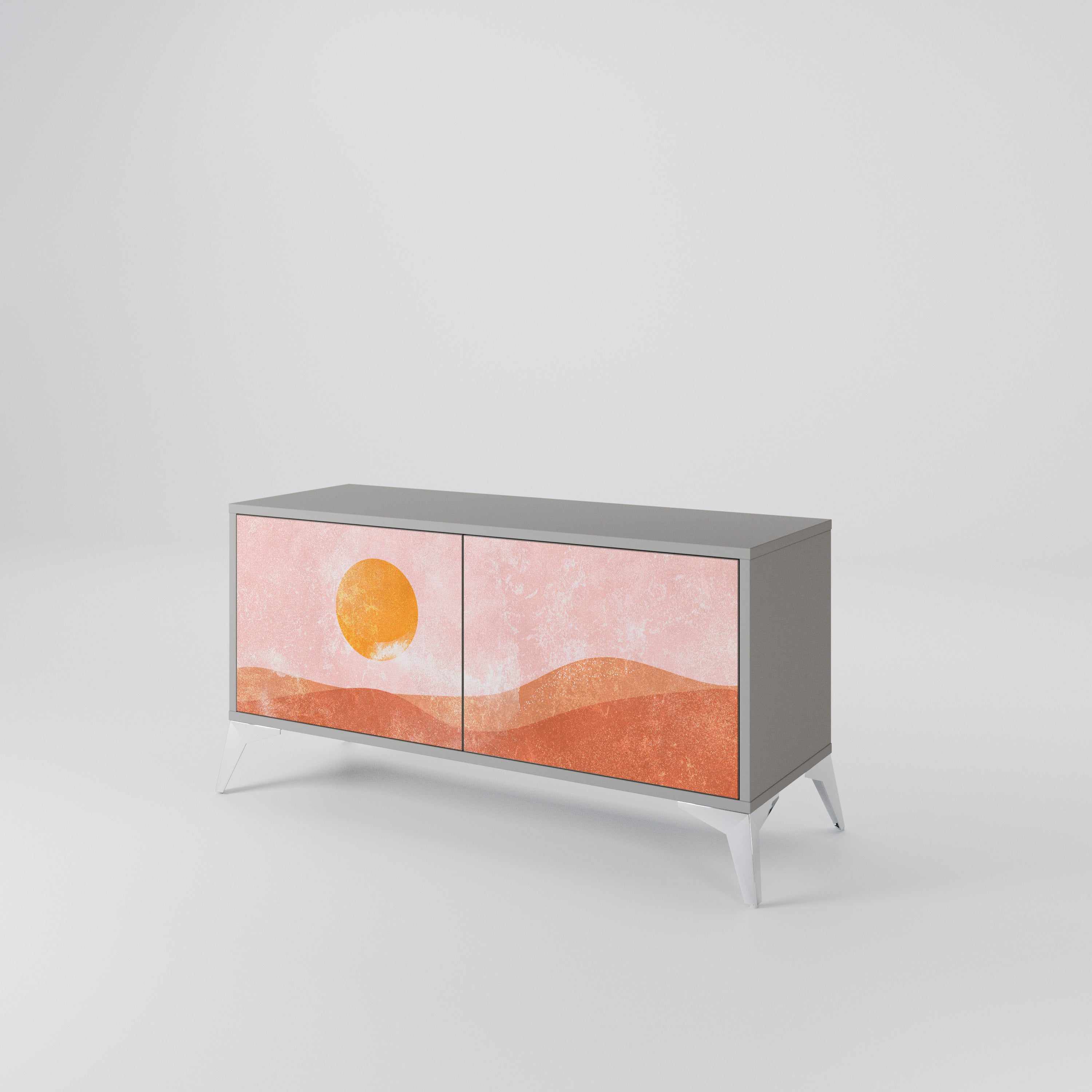 LUMINOUS SUNLIGHT Compact 2-Door TV Cabinet