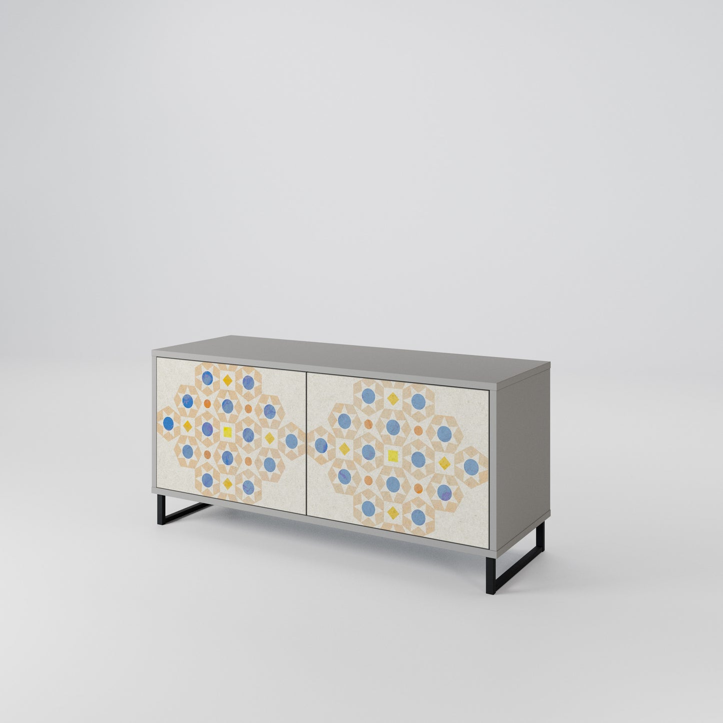 PATTERNED PRISM Kompaktes 2-türiges TV-Lowboard