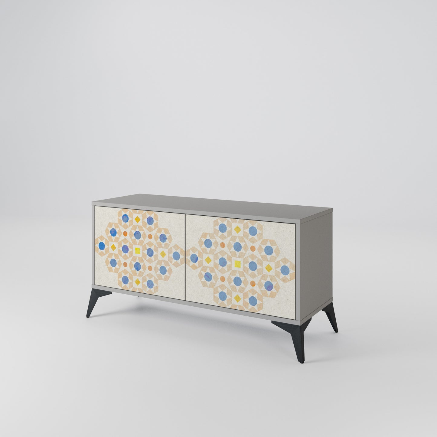 PATTERNED PRISM Kompaktes 2-türiges TV-Lowboard
