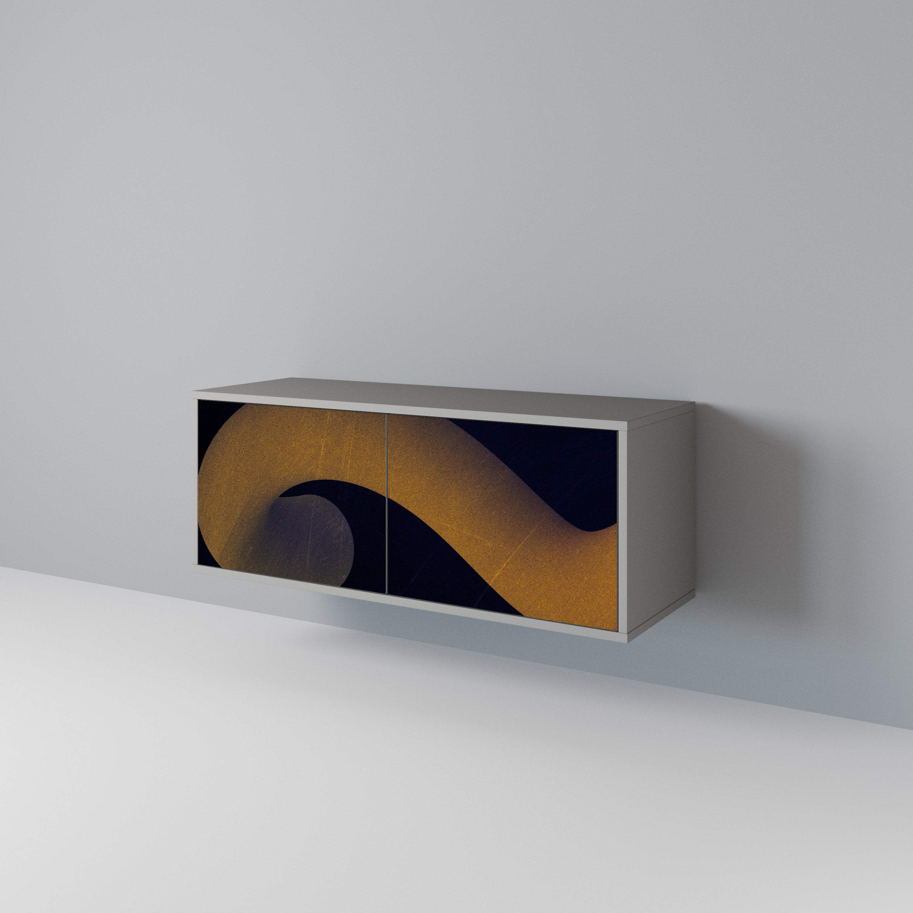 HOLLOW TIME Kompaktes 2-türiges TV-Lowboard