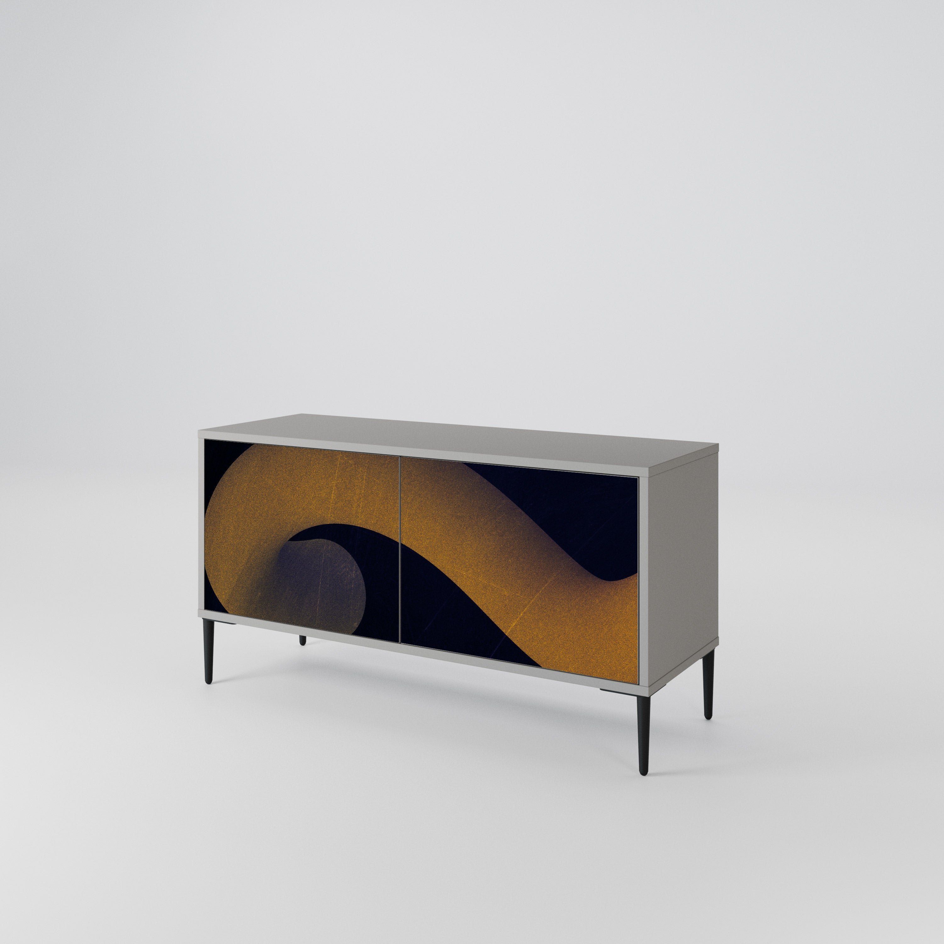 HOLLOW TIME Kompaktes 2-türiges TV-Lowboard