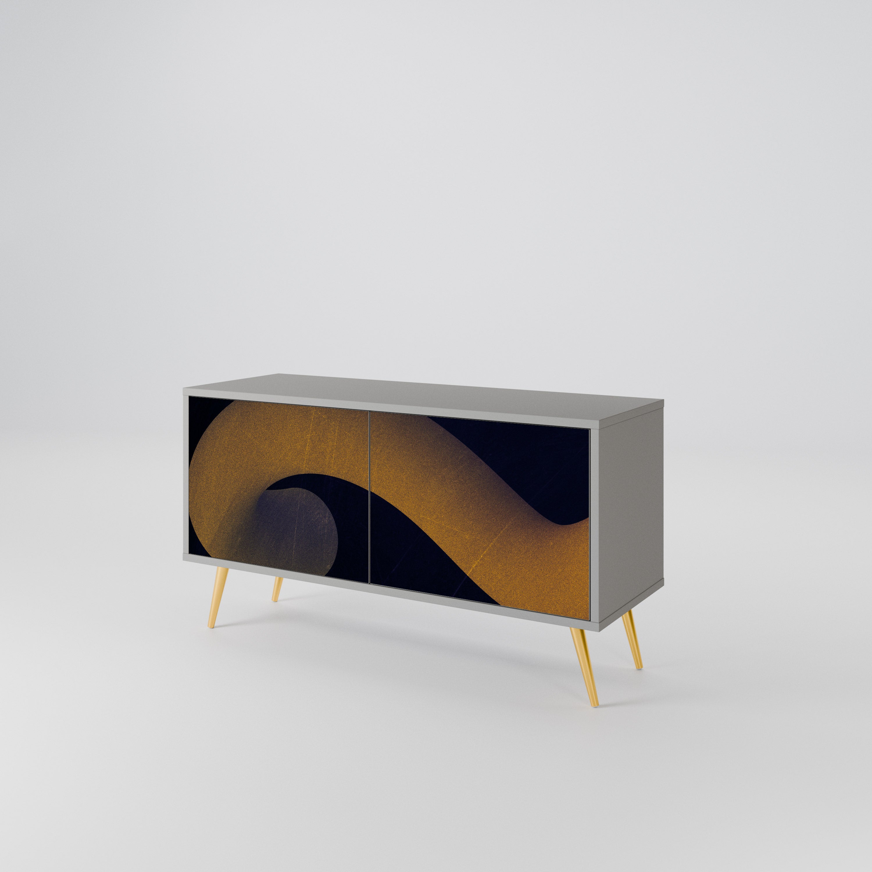 HOLLOW TIME Kompaktes 2-türiges TV-Lowboard