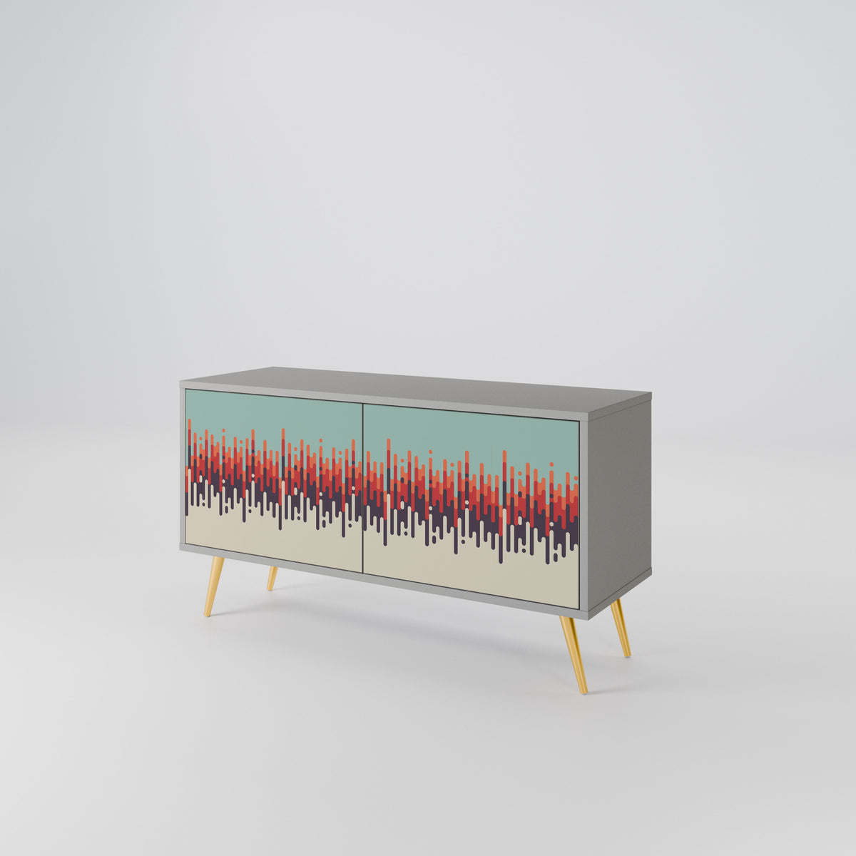 CHROMA CONTOURS Compact 2-Door TV Cabinet