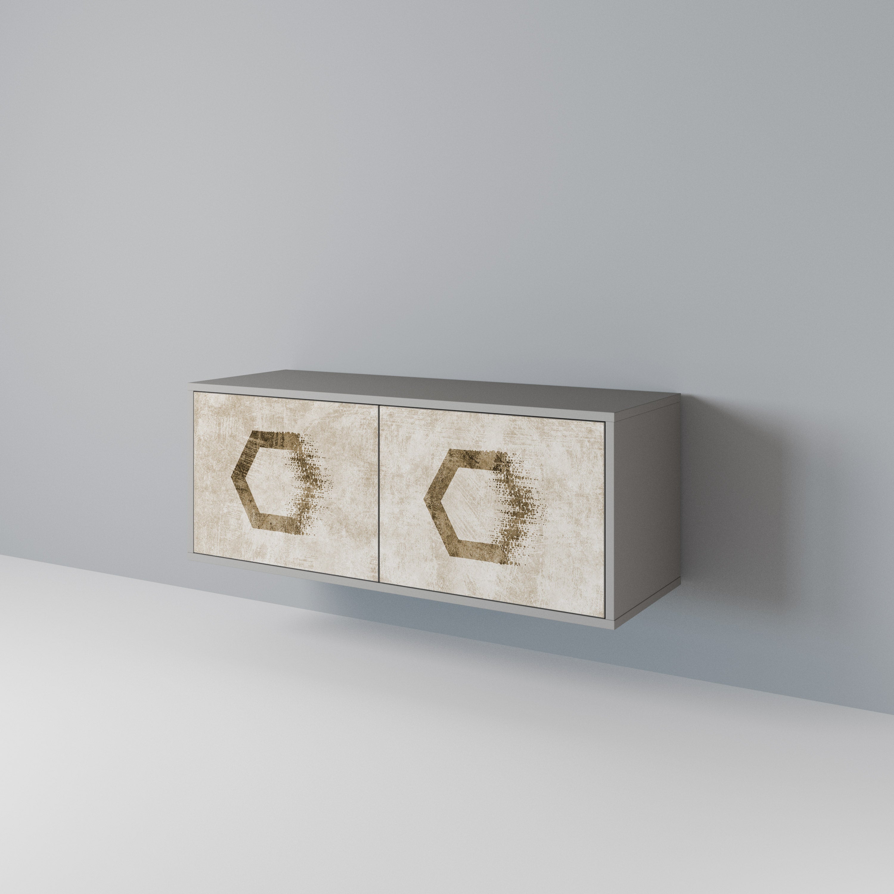 HEXAGONAL SHAPES Kompaktes 2-türiges TV-Lowboard