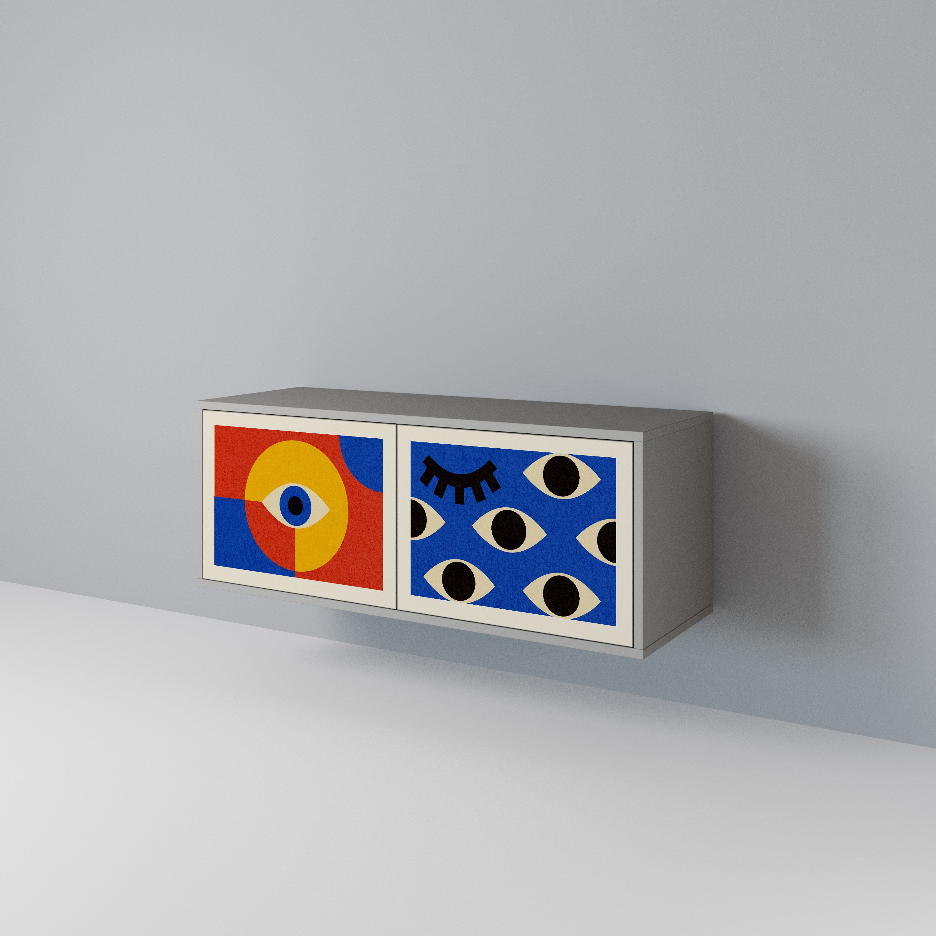 GEOMETRIC EYES Compact 2-Door TV Cabinet