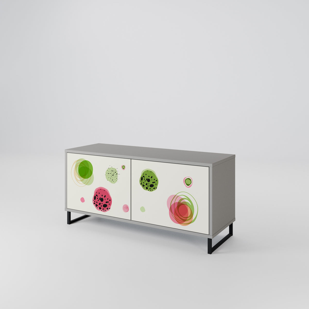 COLORFUL COSMOS Compact 2-Door TV Cabinet