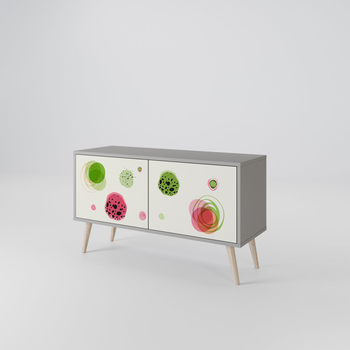 COLORFUL COSMOS Compact 2-Door TV Cabinet