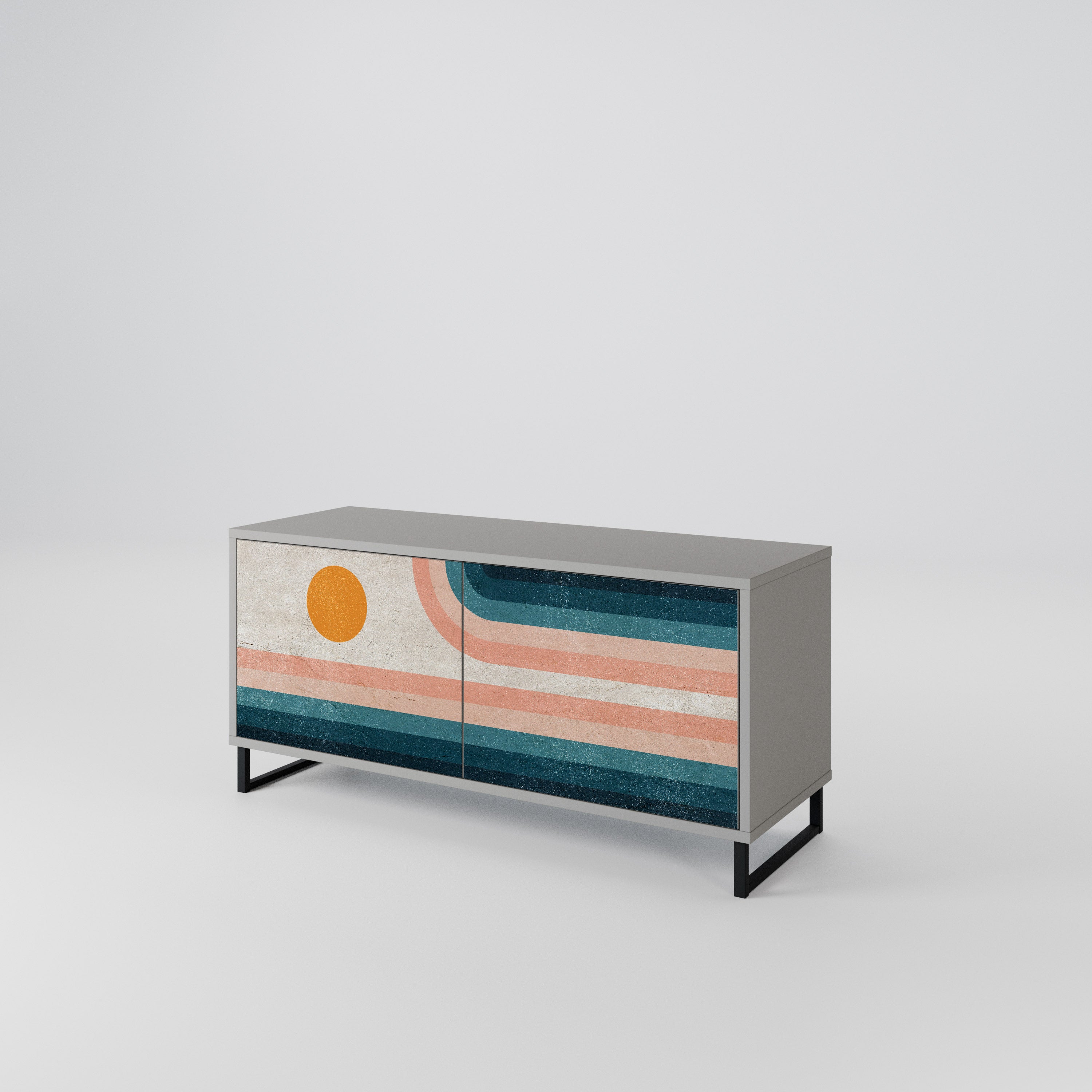 TWO HALVES Kompaktes 2-türiges TV-Lowboard