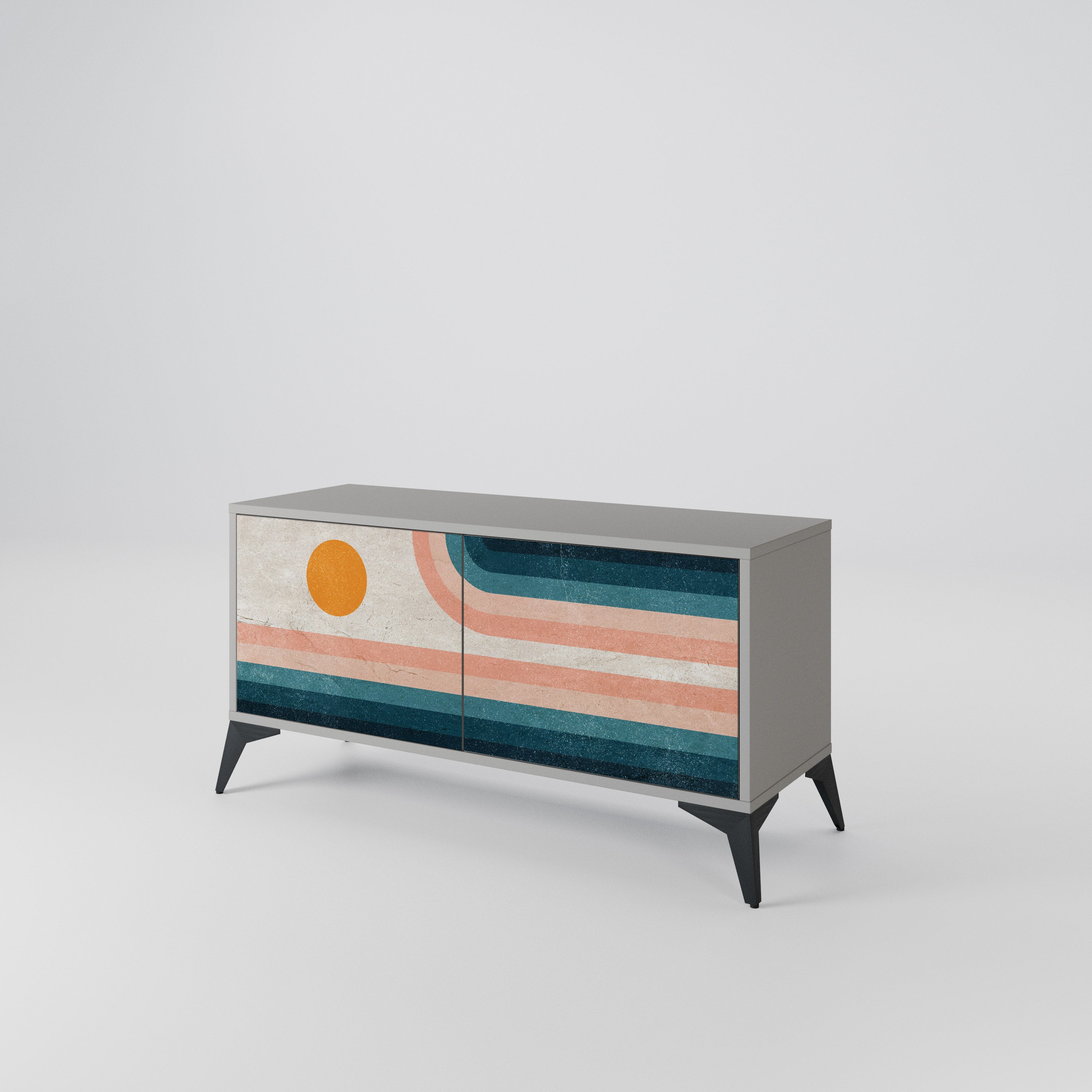 TWO HALVES Kompaktes 2-türiges TV-Lowboard