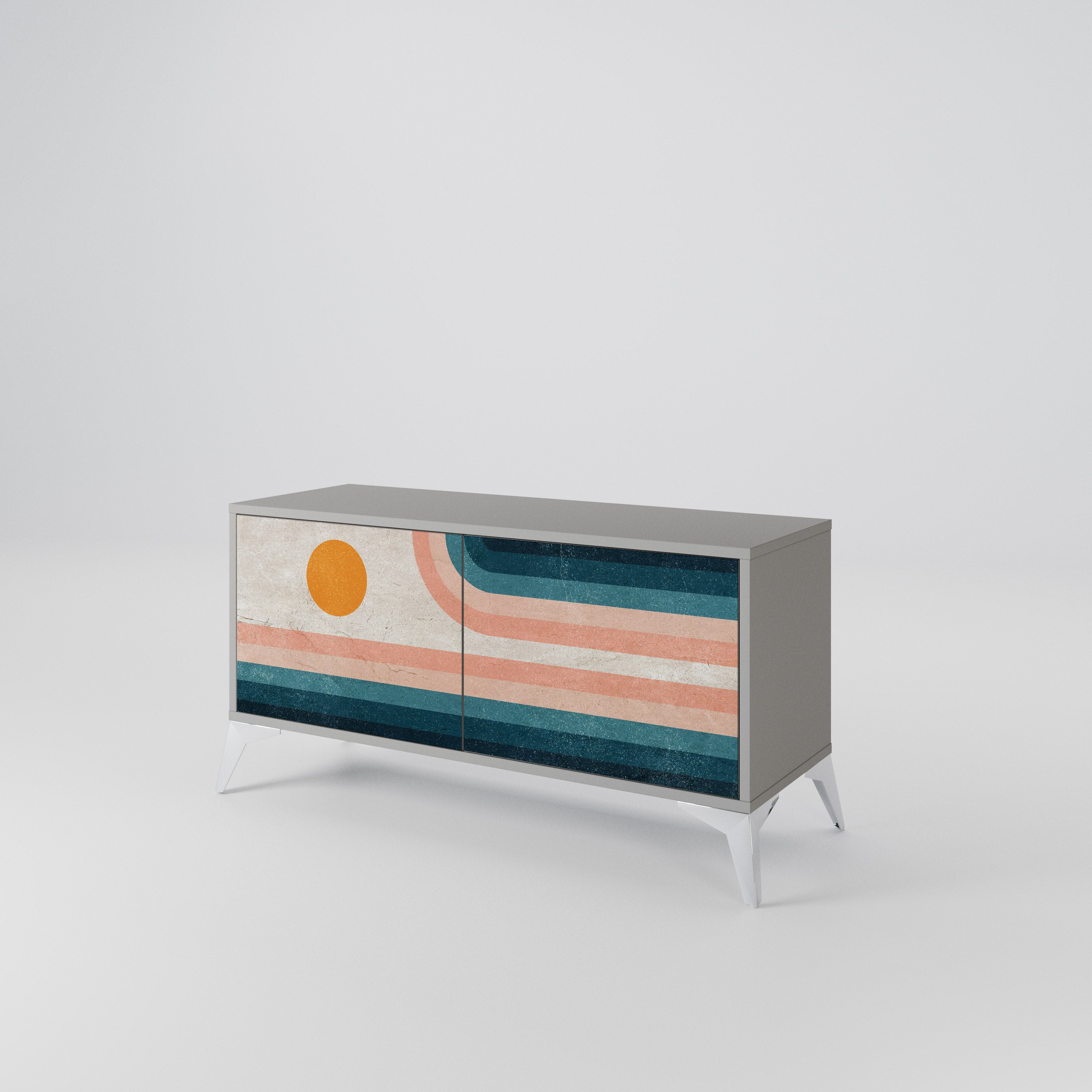 TWO HALVES Kompaktes 2-türiges TV-Lowboard