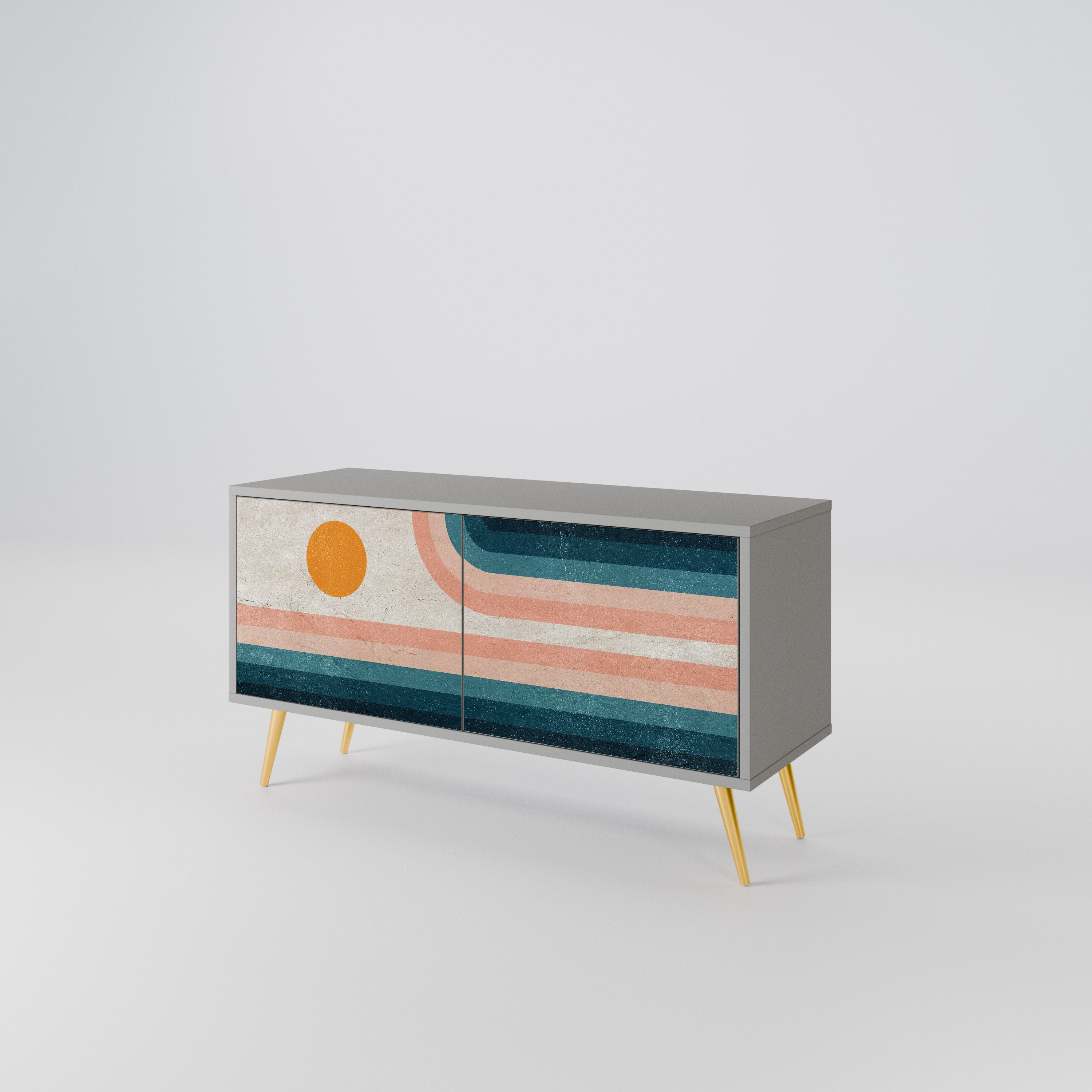 TWO HALVES Kompaktes 2-türiges TV-Lowboard