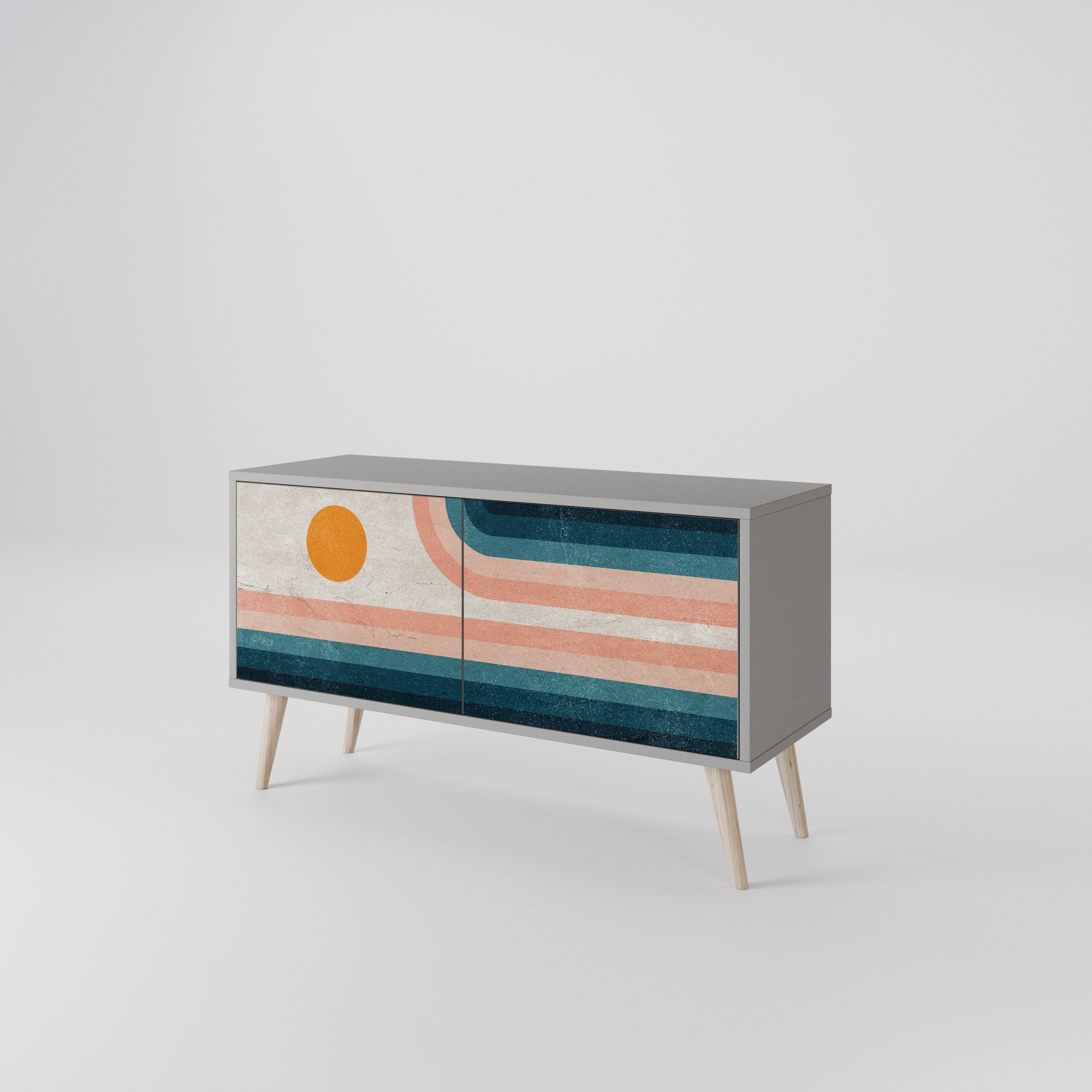 TWO HALVES Kompaktes 2-türiges TV-Lowboard