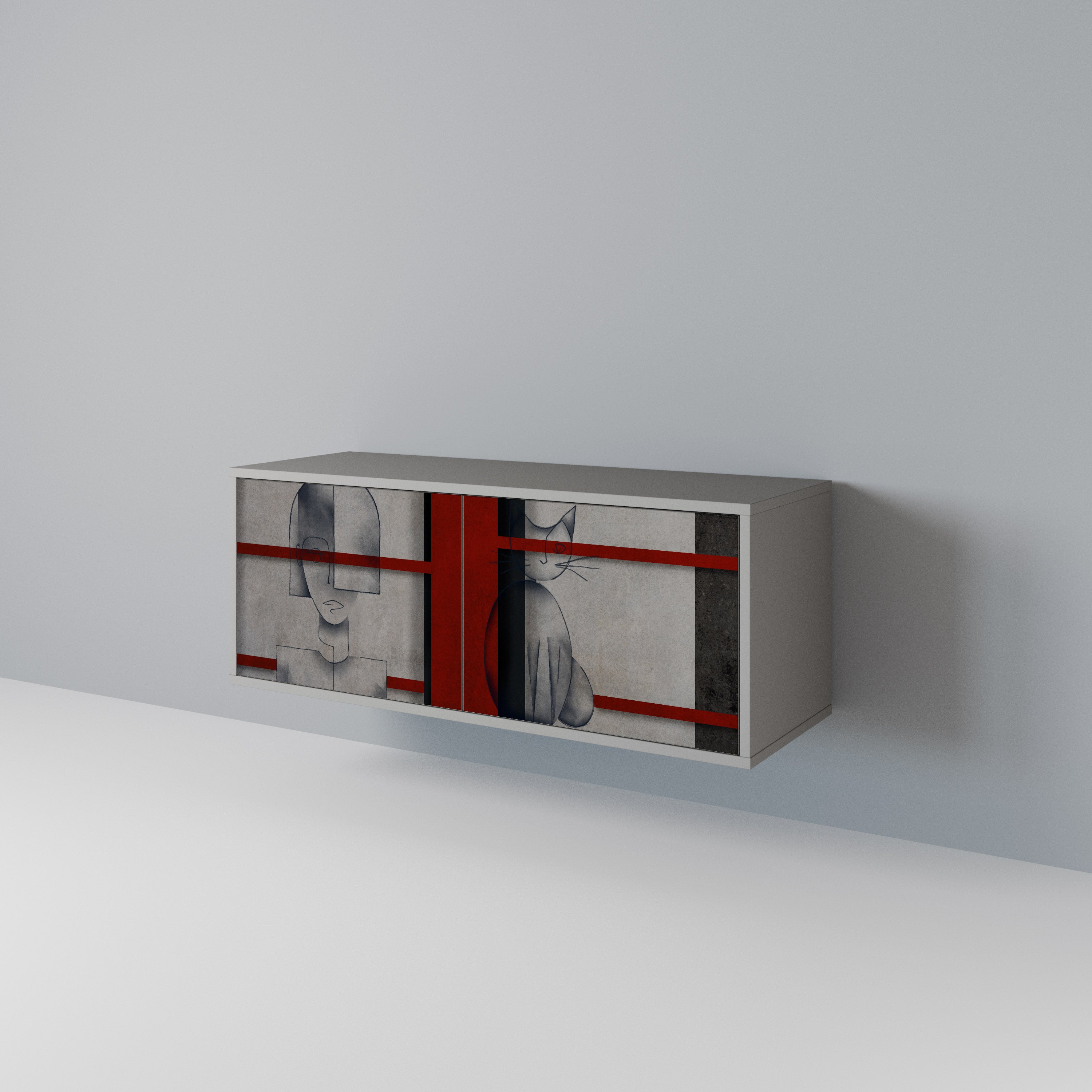 GRAY FIGURES Kompaktes 2-türiges TV-Lowboard