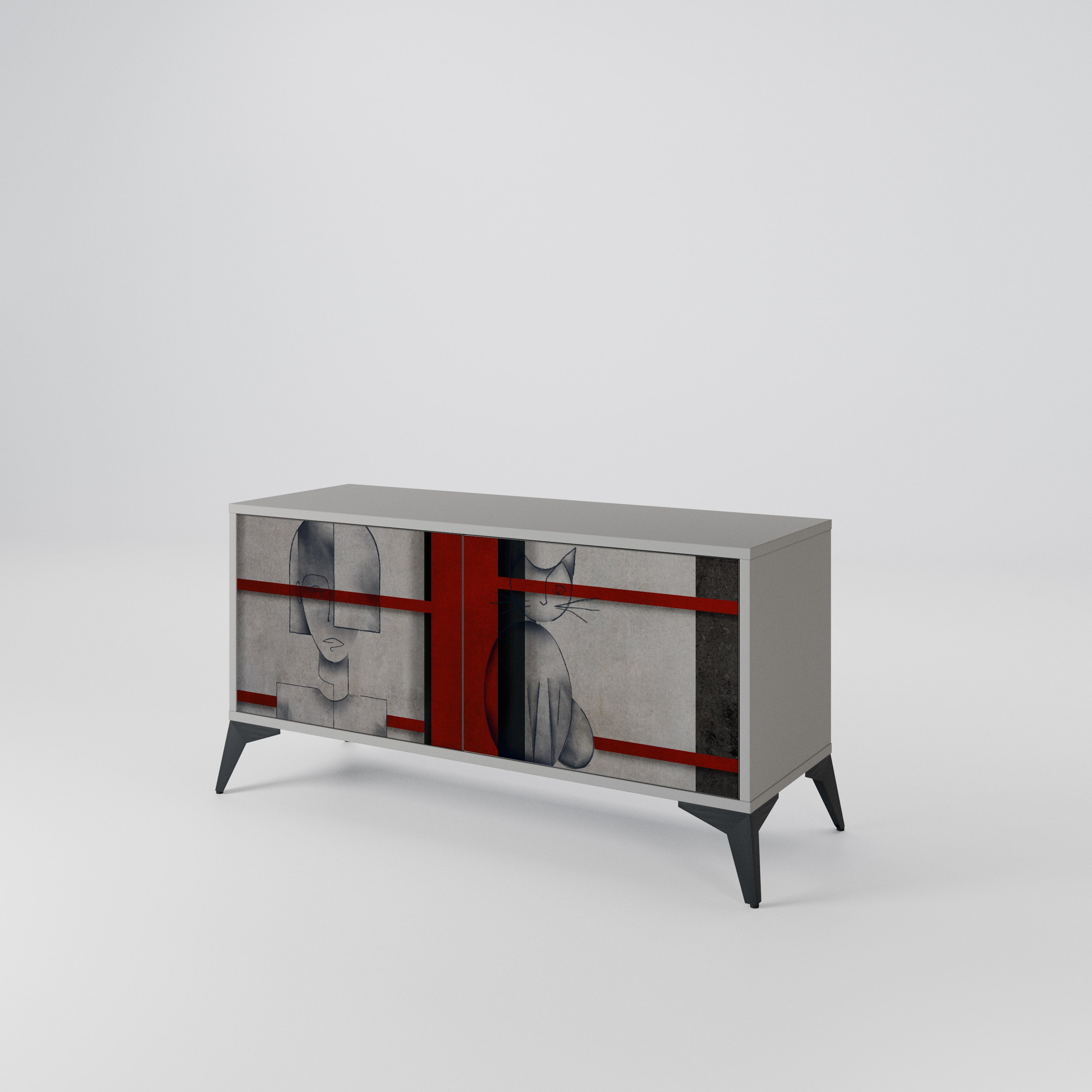 GRAY FIGURES Kompaktes 2-türiges TV-Lowboard