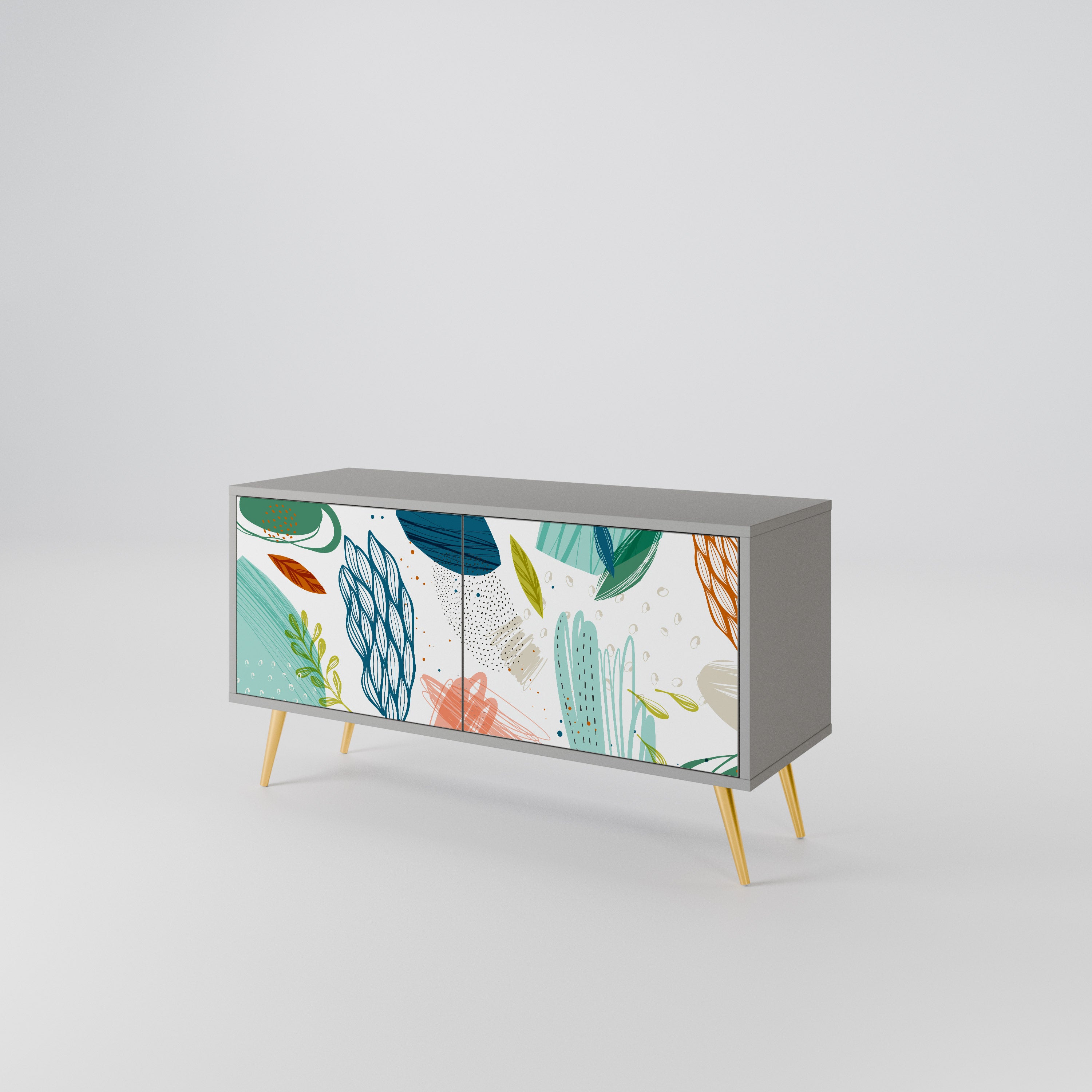 BOTANICAL HURRICANE Kompaktes 2-türiges TV-Lowboard