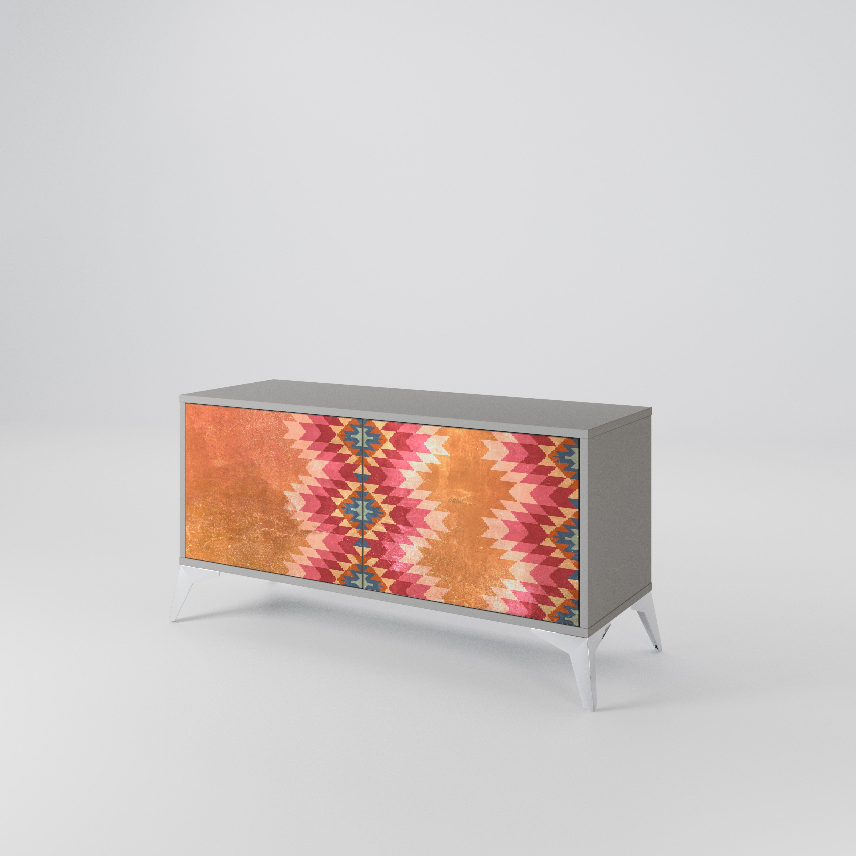 INDIAN FOLK Compact 2-Door TV Cabinet