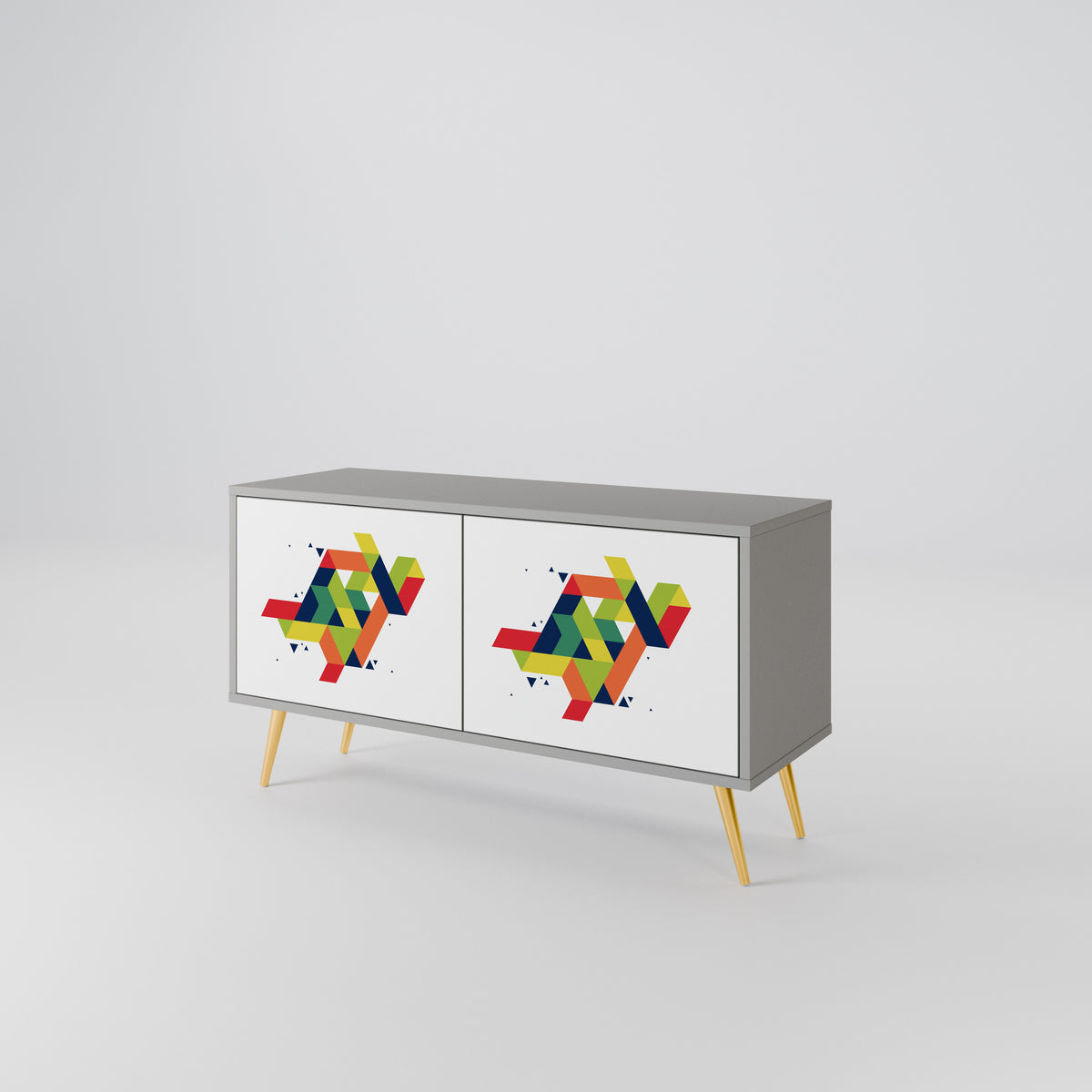FUTURE SIGN Compact 2-Door TV Cabinet