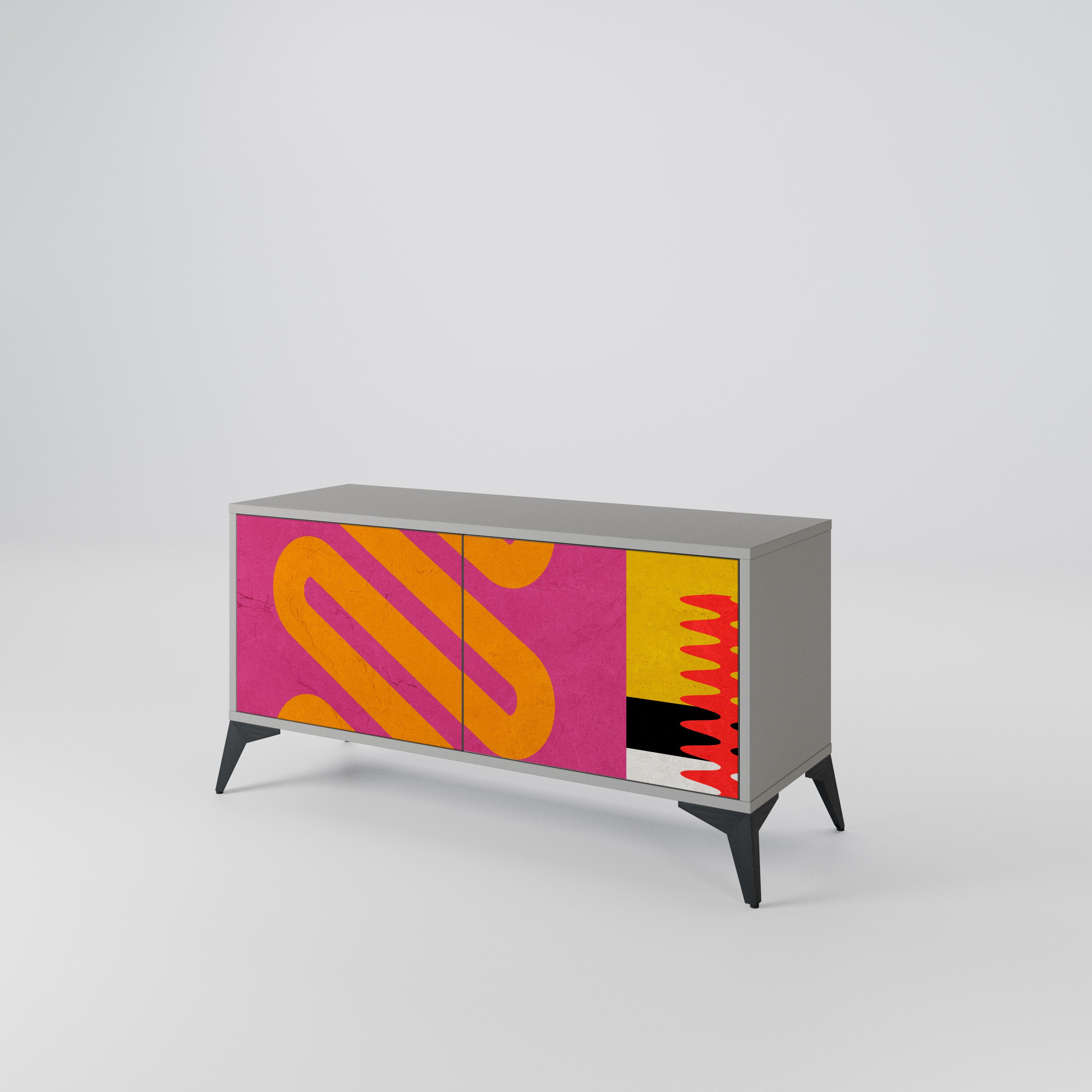 VIVID ART Compact 2-Door TV Cabinet