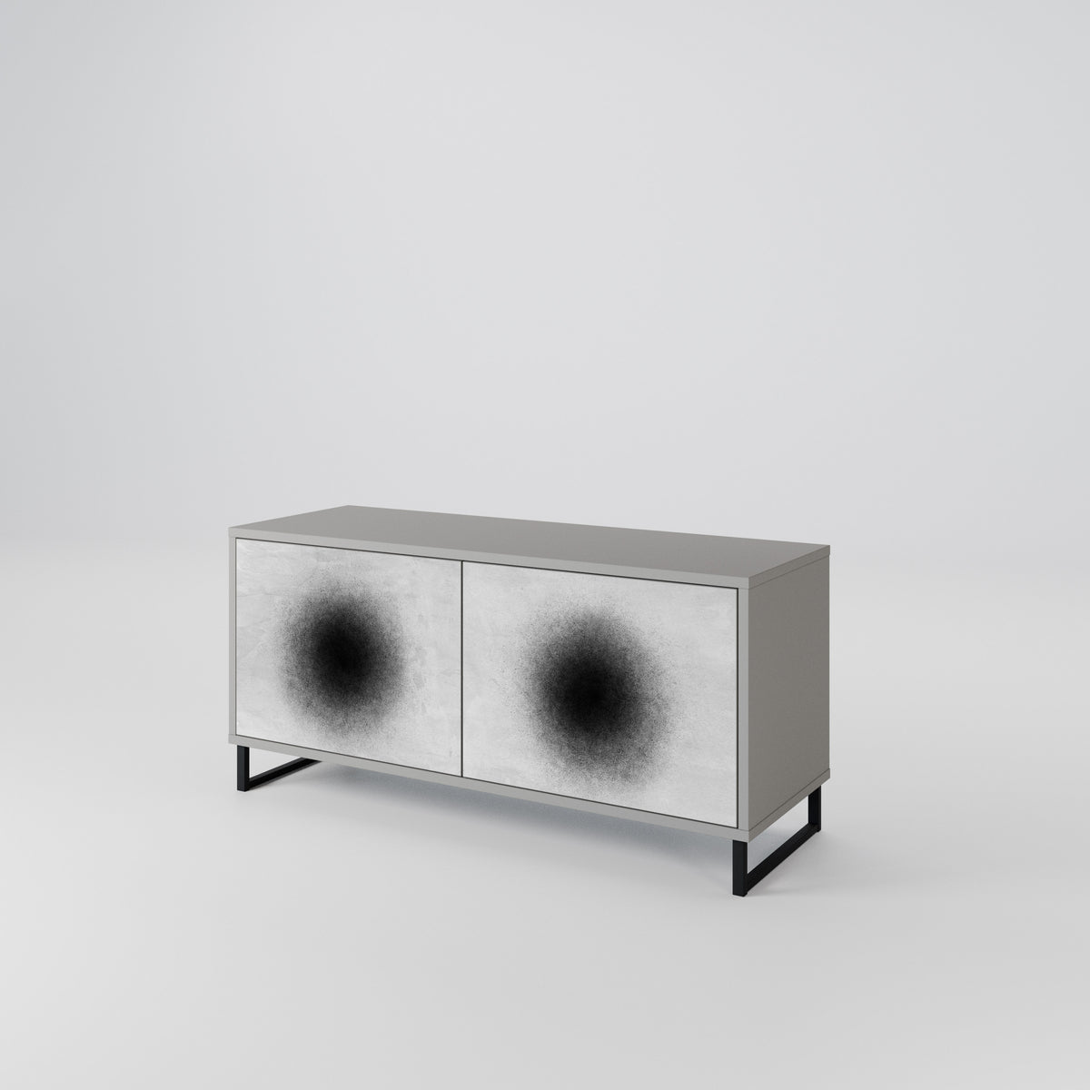 BLACK HOLE Compact 2-Door TV Cabinet