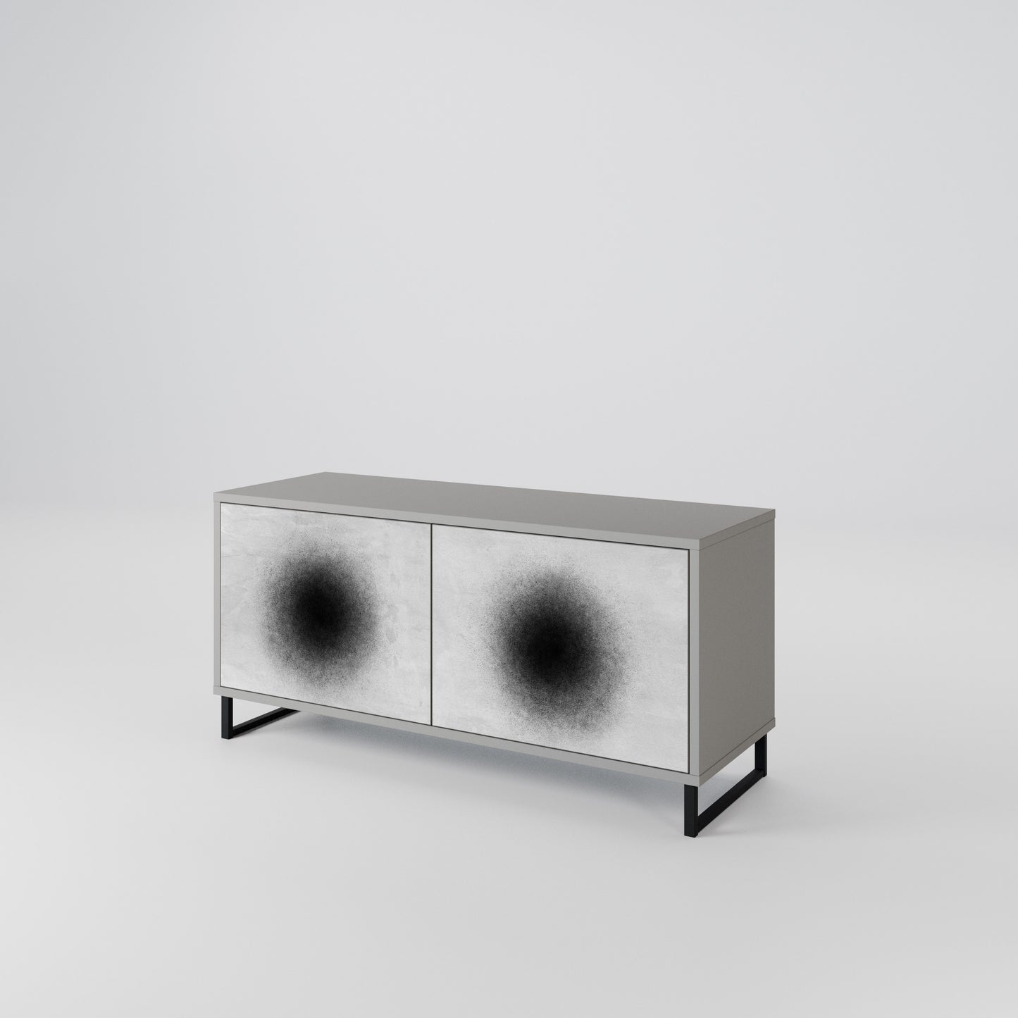 BLACK HOLE Compact 2-Door TV Cabinet