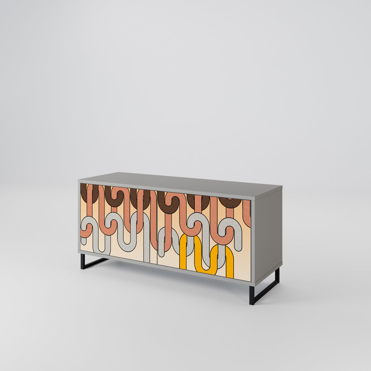 COLORFUL STRINGS Compact 2-Door TV Cabinet