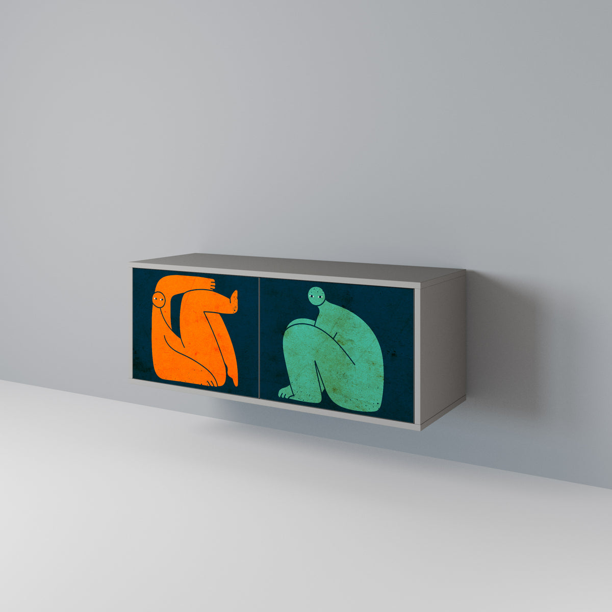 TOGETHER BUT SEPARATELY Kompaktes 2-türiges TV-Lowboard