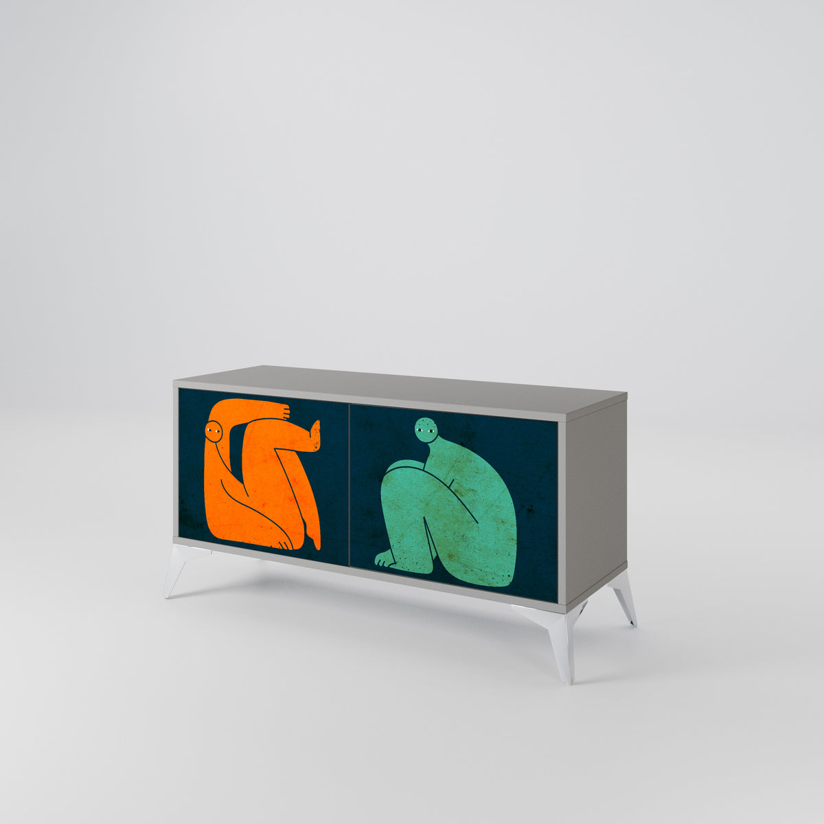 TOGETHER BUT SEPARATELY Kompaktes 2-türiges TV-Lowboard