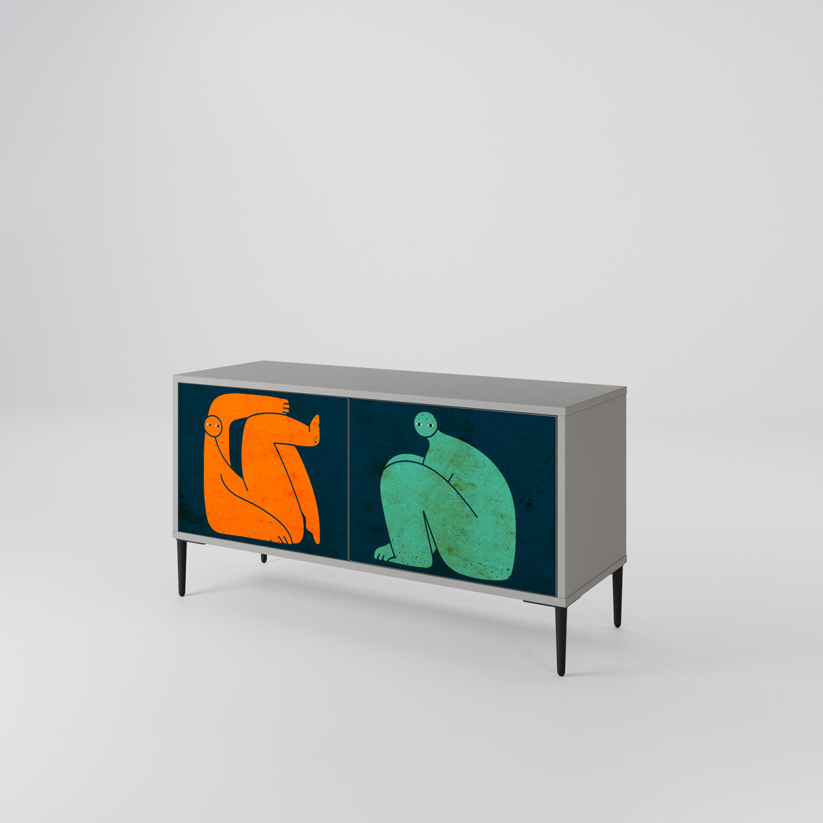 TOGETHER BUT SEPARATELY Kompaktes 2-türiges TV-Lowboard