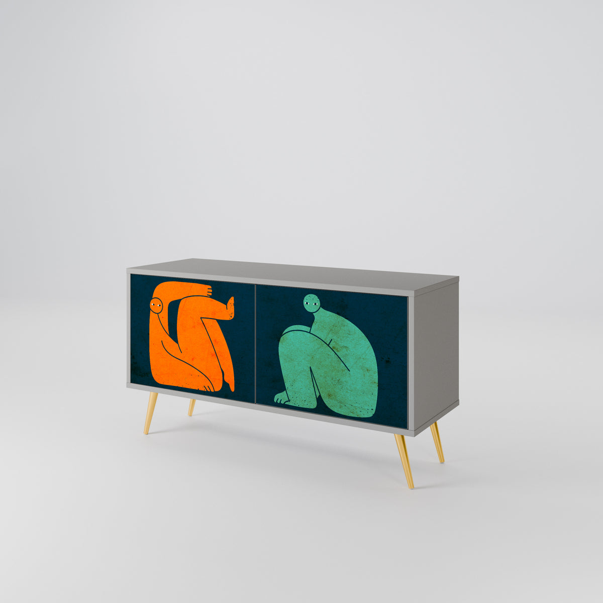 TOGETHER BUT SEPARATELY Kompaktes 2-türiges TV-Lowboard