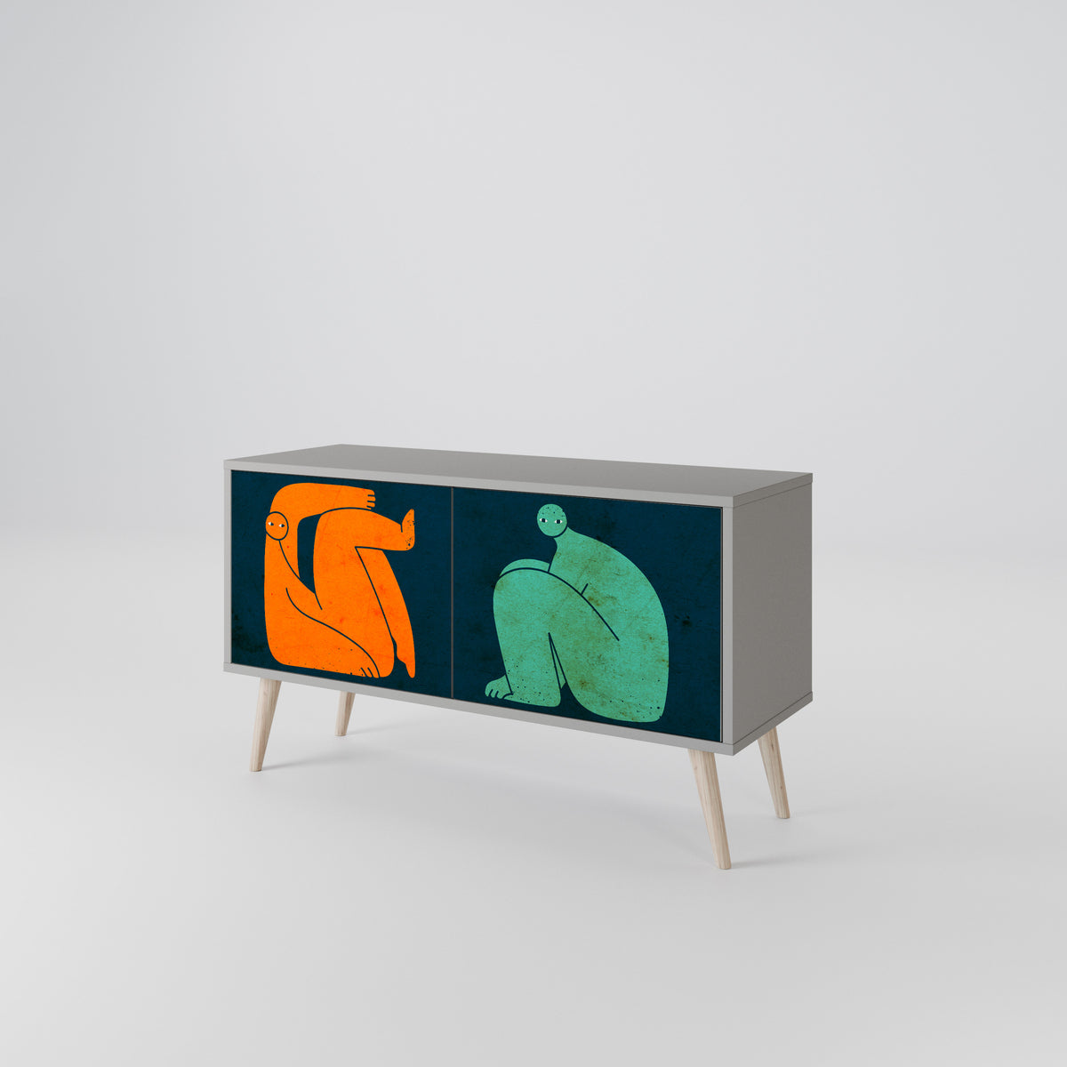 TOGETHER BUT SEPARATELY Kompaktes 2-türiges TV-Lowboard