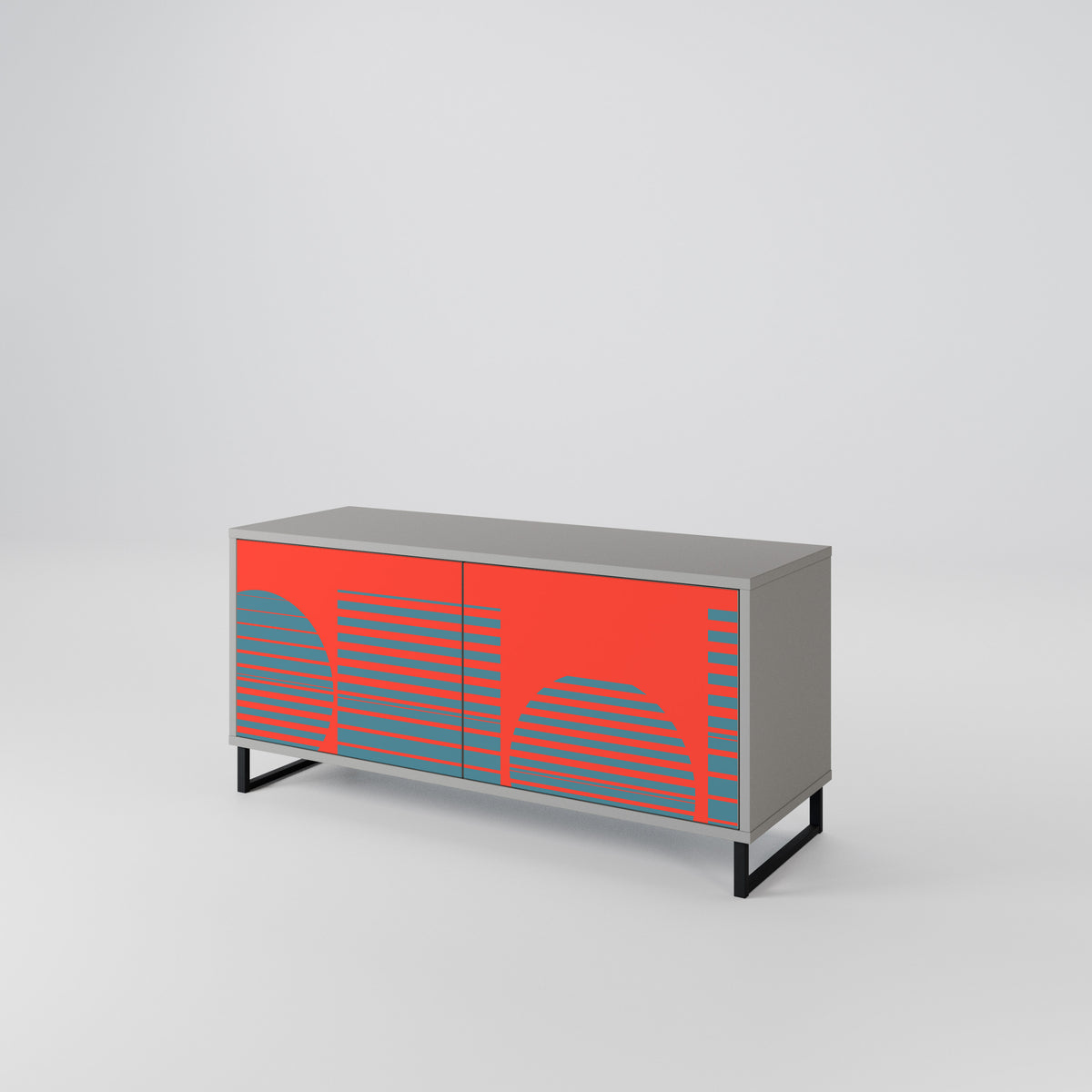 RISING GEOMETRY STARS Compact 2-Door TV Cabinet