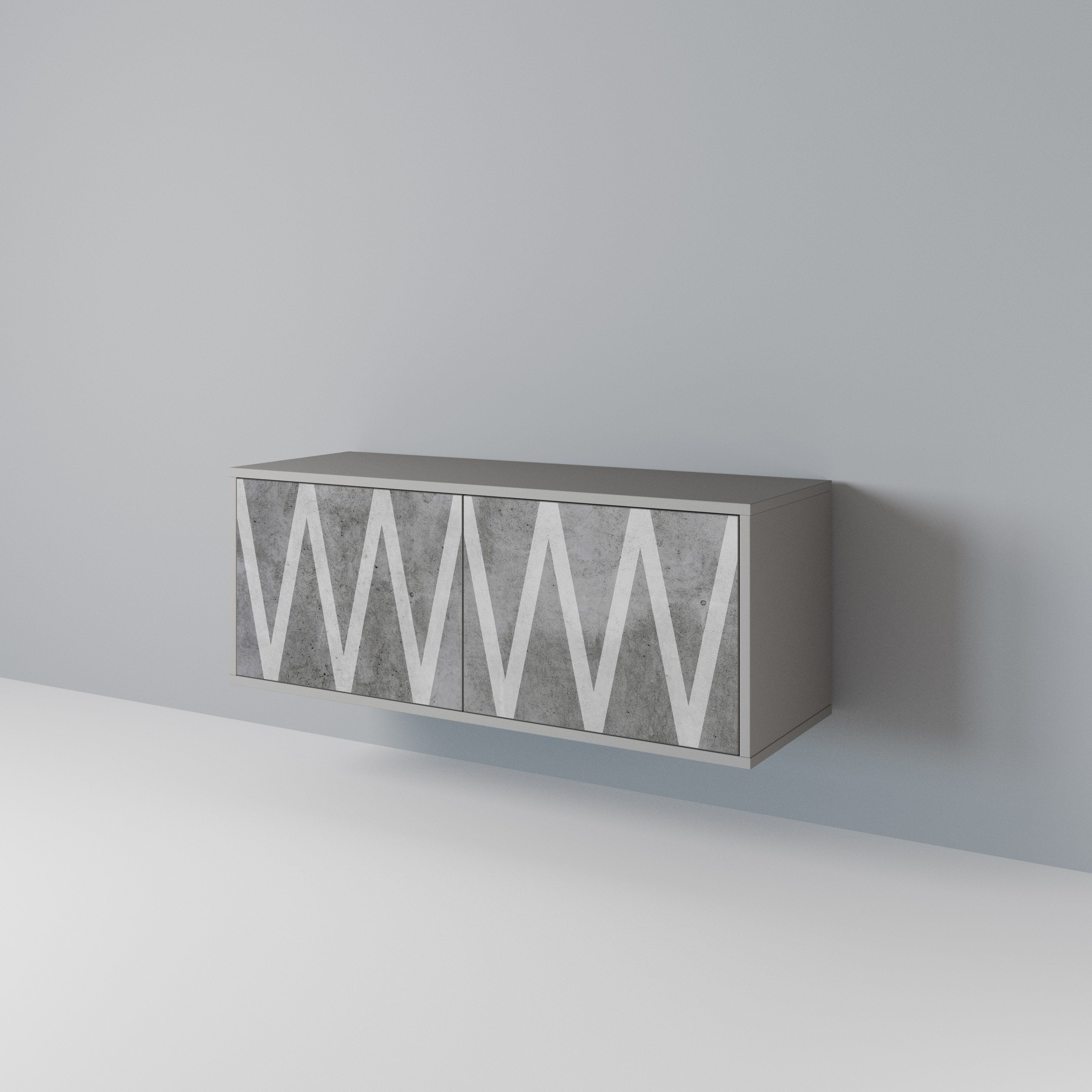 SOLID ZIG ZAG Kompaktes 2-türiges TV-Lowboard